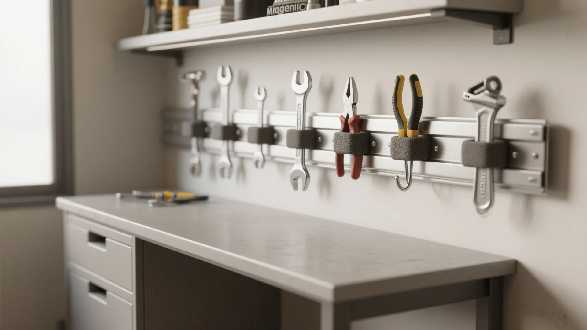 2. Magnetic strips and rail systems