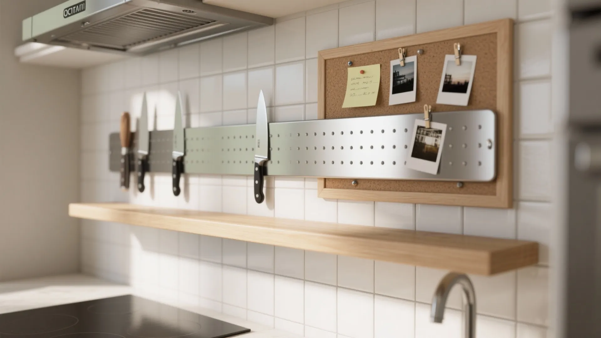 2. Magnetic Knife-Strip Turned Memo Board