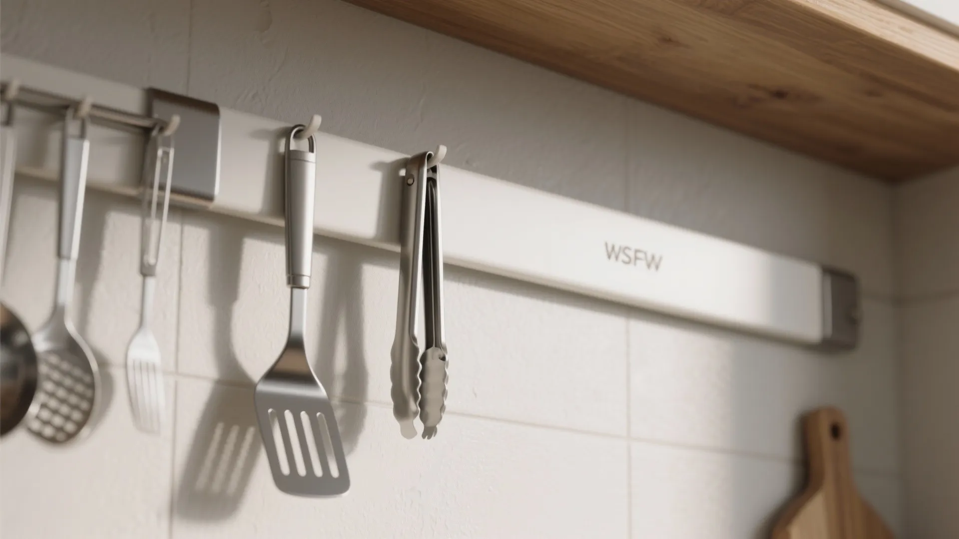 1. Magnetic white utensil strip