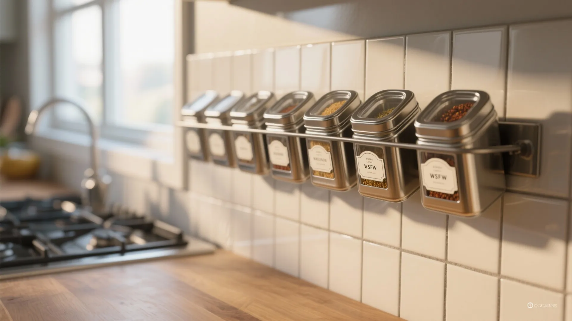 1. Magnetic wall strip for metal tins