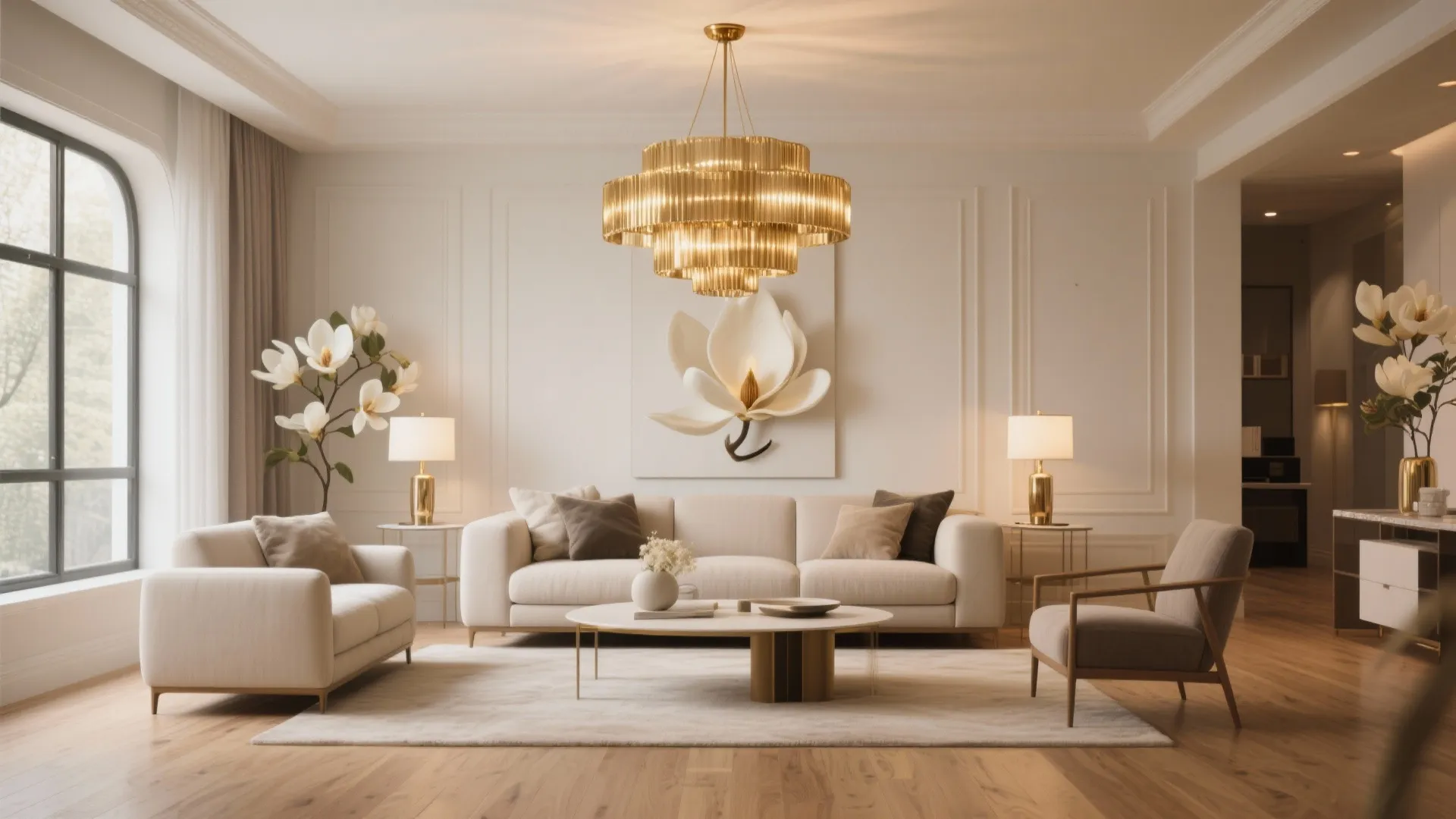 3. Magnolia with Statement Lighting