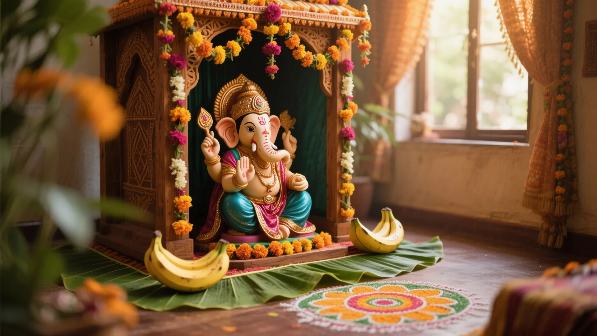 Traditional Maharashtrian Pandal Style