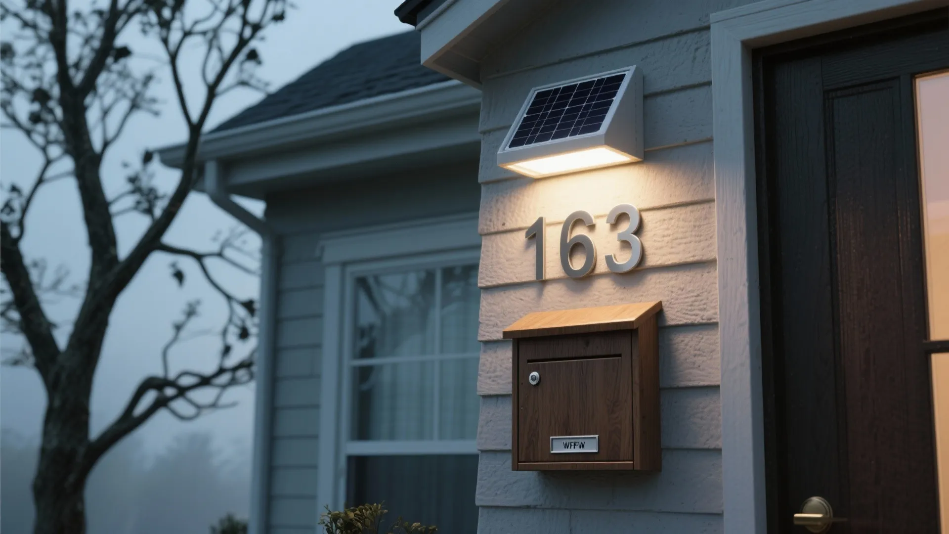 3. Integrated mailbox or house-number illumination