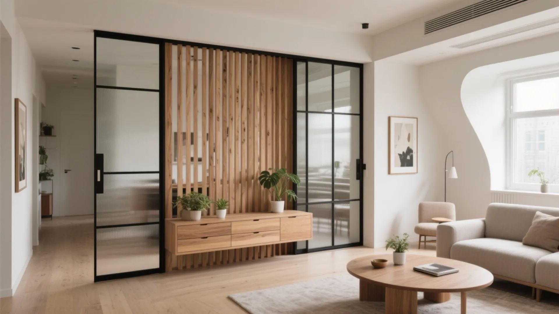 Main hall partition wall design: 5 smart ideas