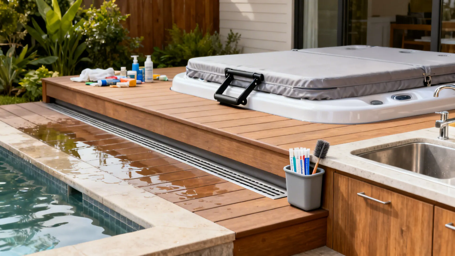 5) Low-fuss maintenance plans: covers, drainage, and smart storage