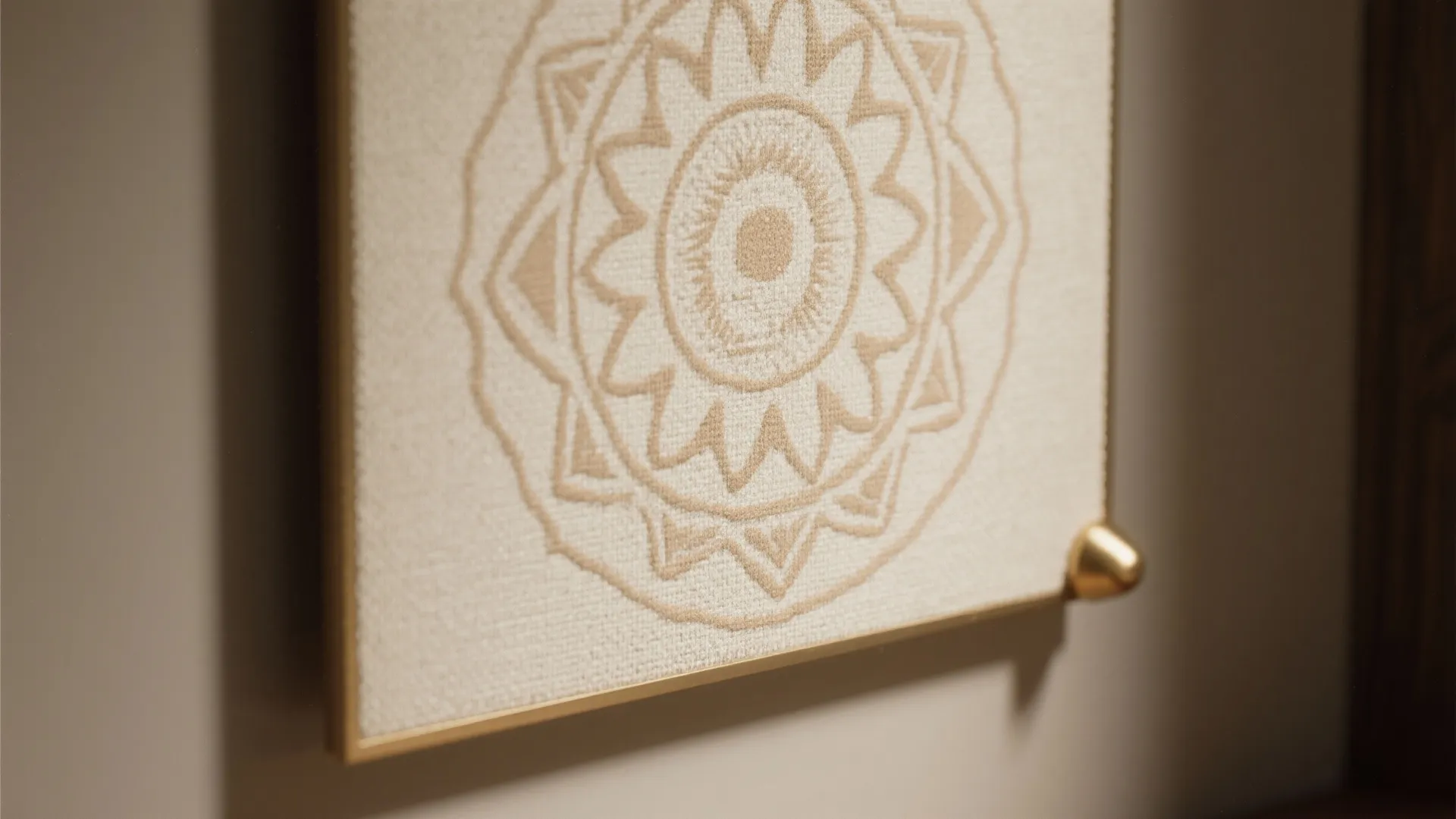 Hand-Painted Mandala with Acoustic Fabric Backing