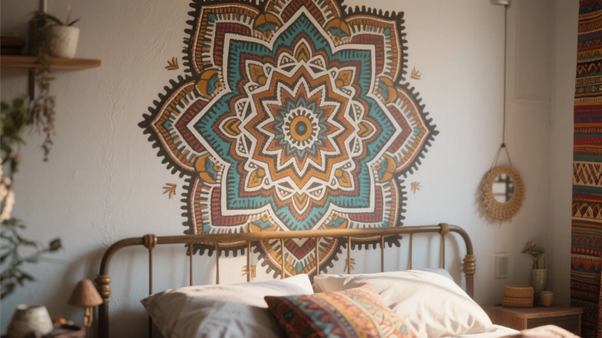 Geometric mandala accents