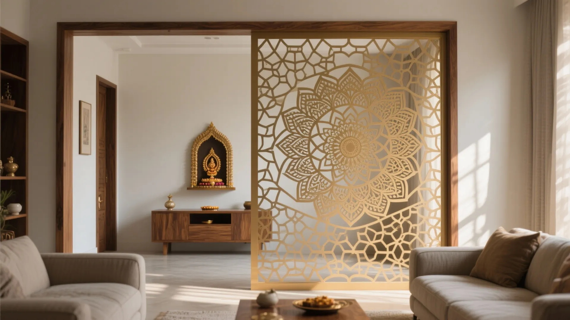 Mandala CNC jali partition