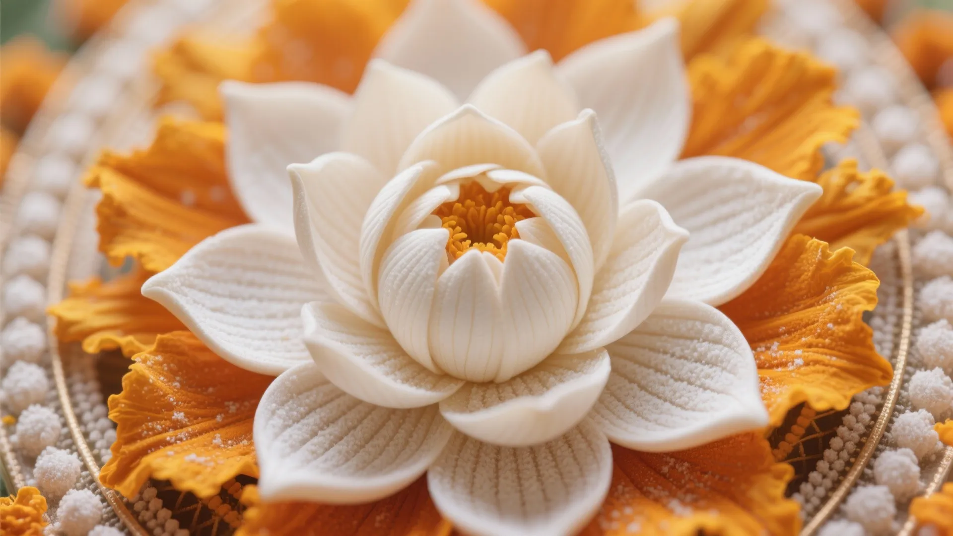 Floral Mandala Around the Tulsi Pot