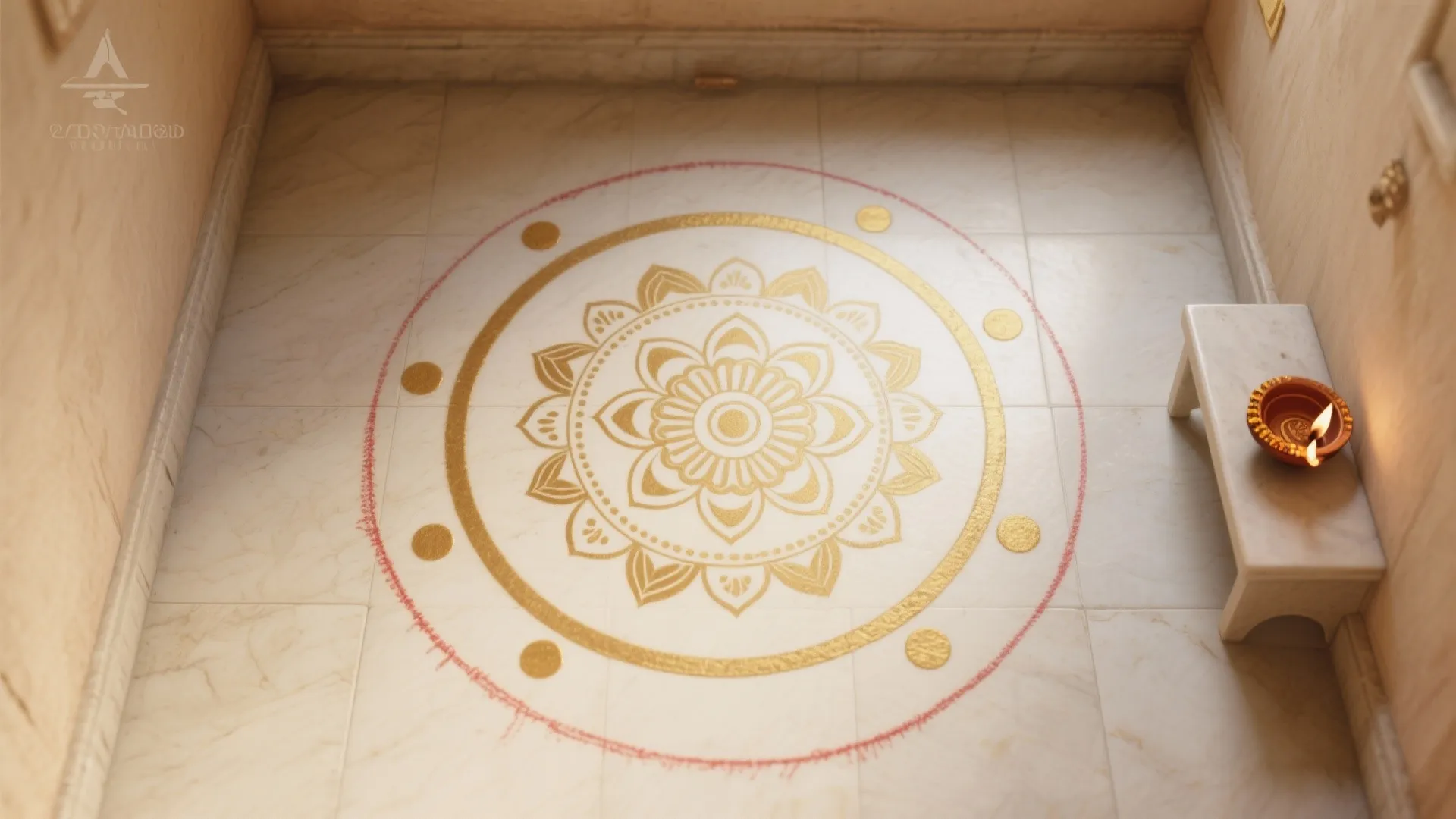 Symmetric Mandala for the Pooja Room