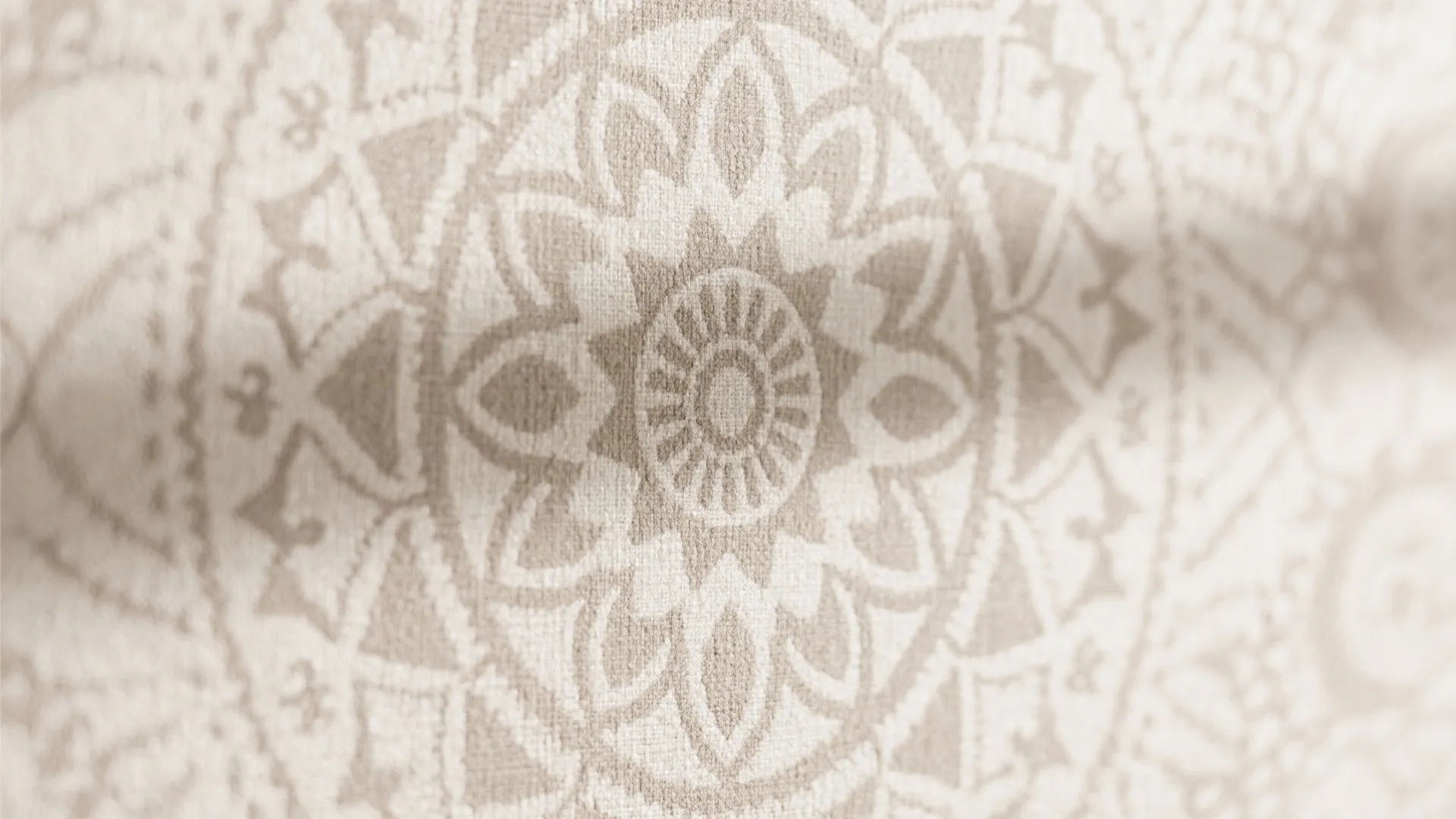Soft Mandala Motifs on Textured Neutrals