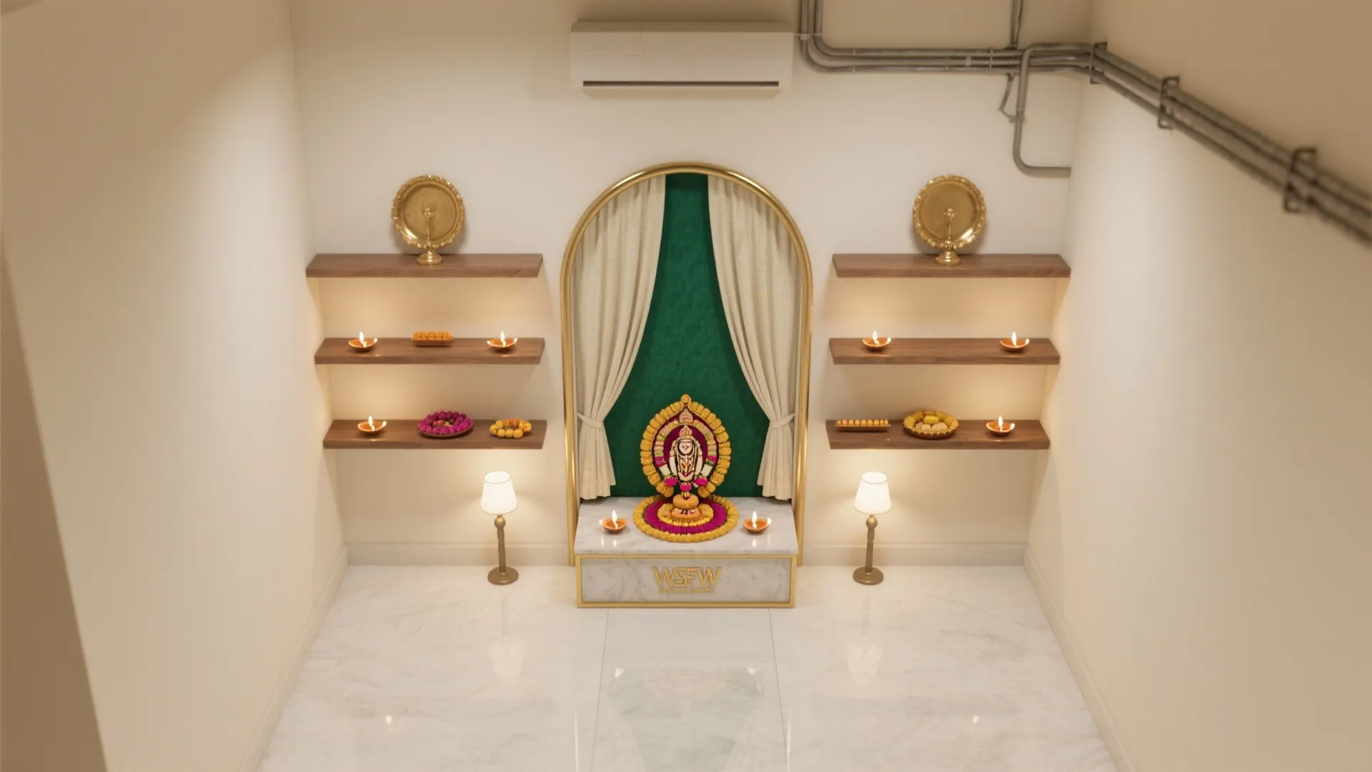 Small-Space Mandap: Collapsible Frames & Vertical Shelves