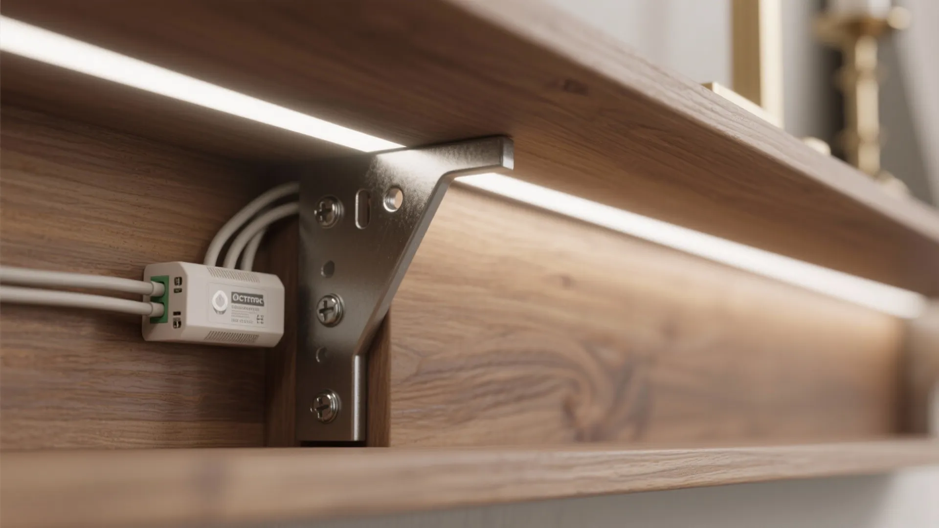 Wall-Mounted Floating Mandir With Hidden Lights