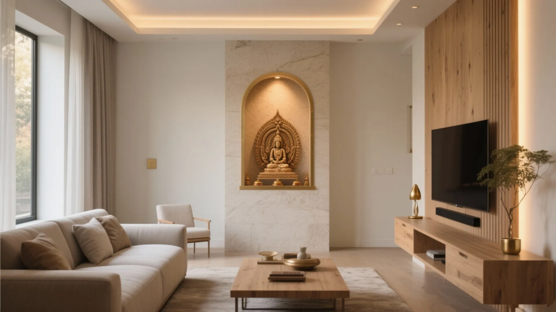 Mandir in Hall Design: 5 Inspired Layout Ideas: Smart, serene ways to place a home temple in your living hall—tested in real small-space projects