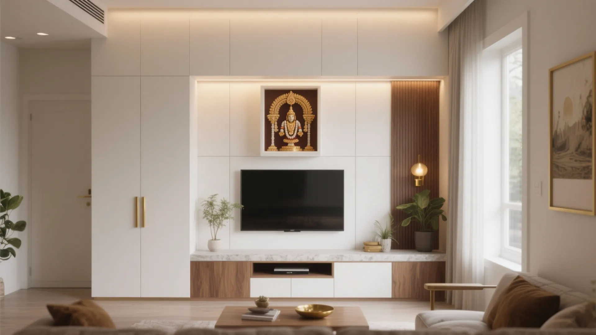 5 Mandir Design in Living Room Ideas That Work: Small spaces, big serenity—my tried-and-true ways to fit a beautiful home temple into the heart of your living room.