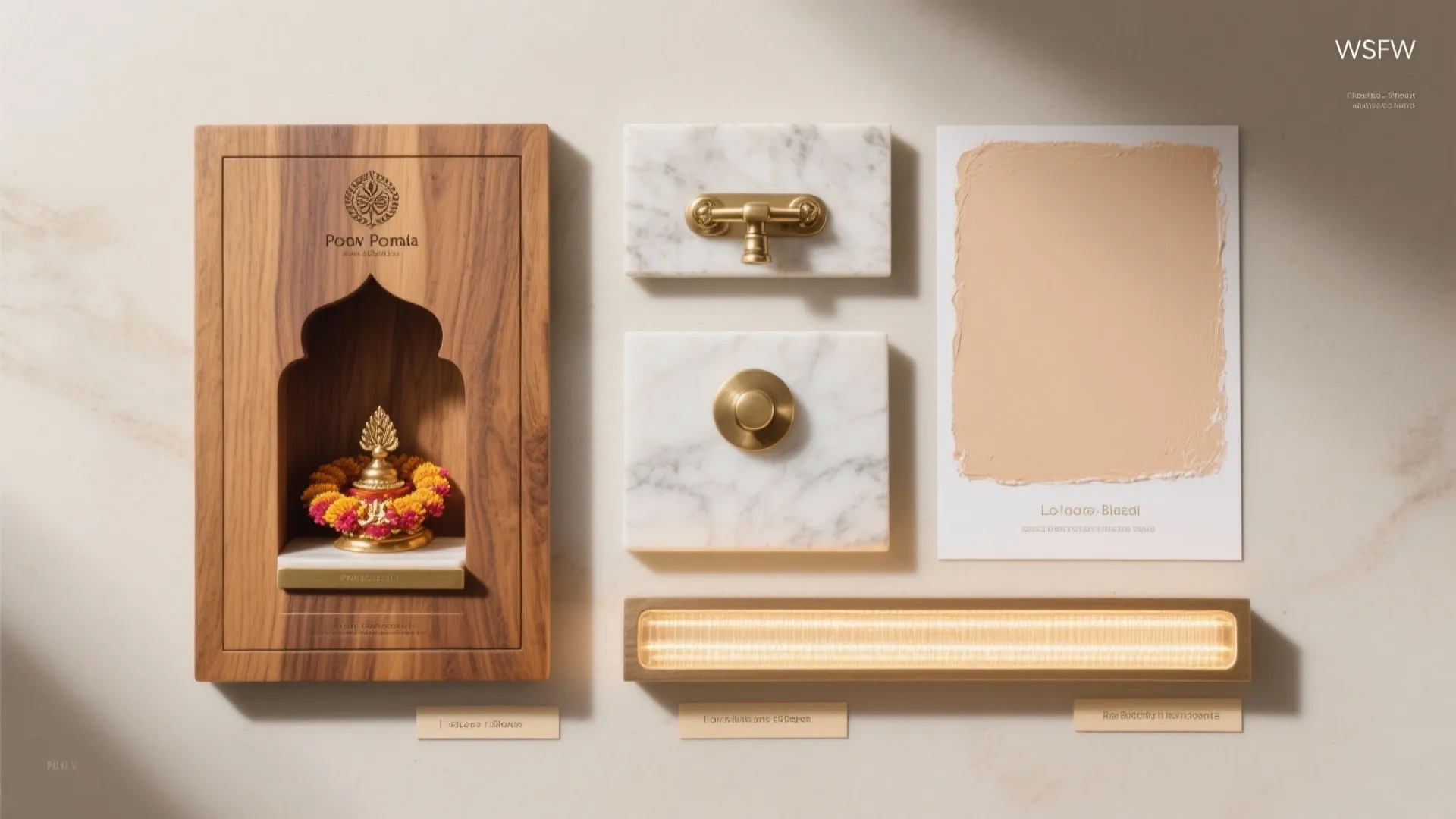 Compact Floor-Standing Mandir with Hidden Storage