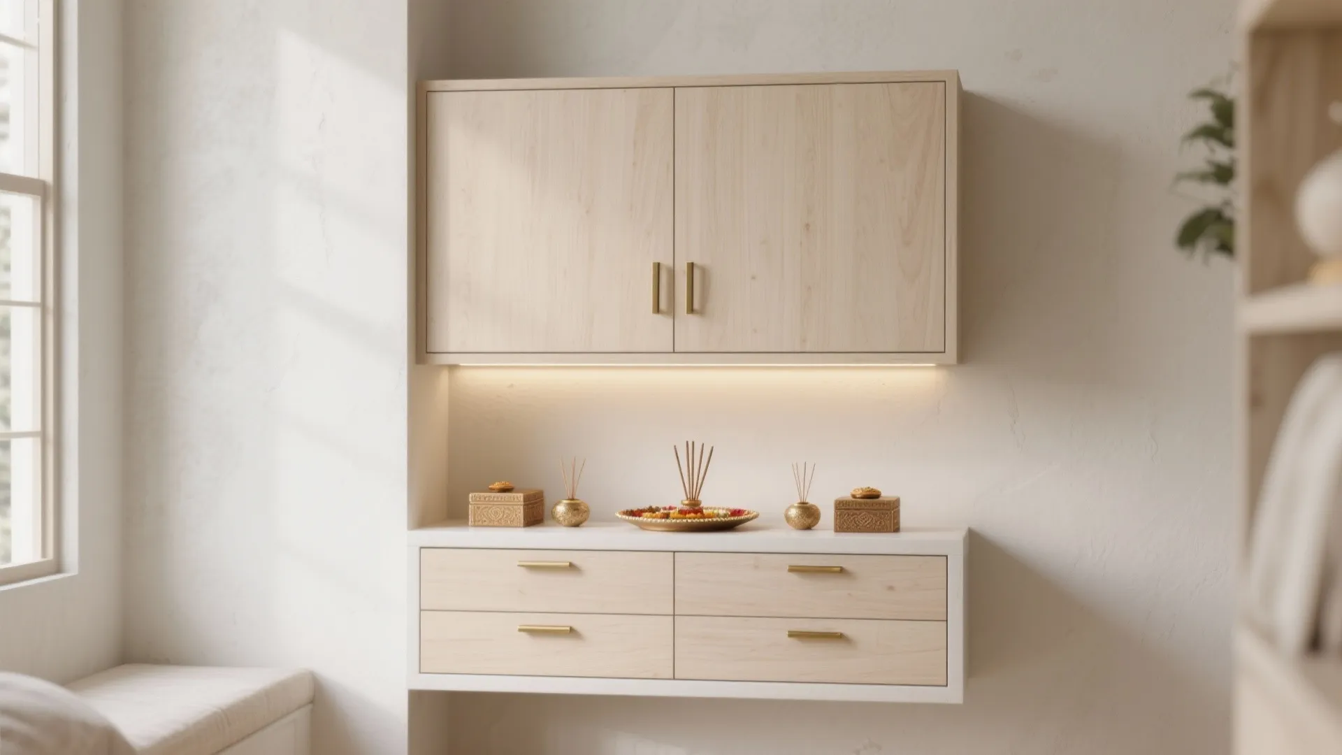 Minimalist Mandir Storage That Feels Sacred