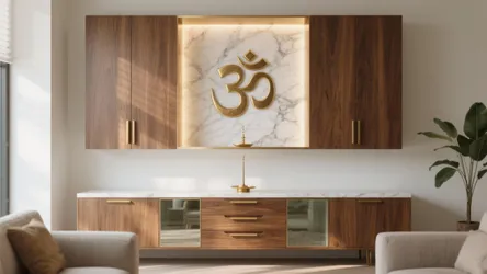 5 Mandir Design for Wall Ideas for Small Homes