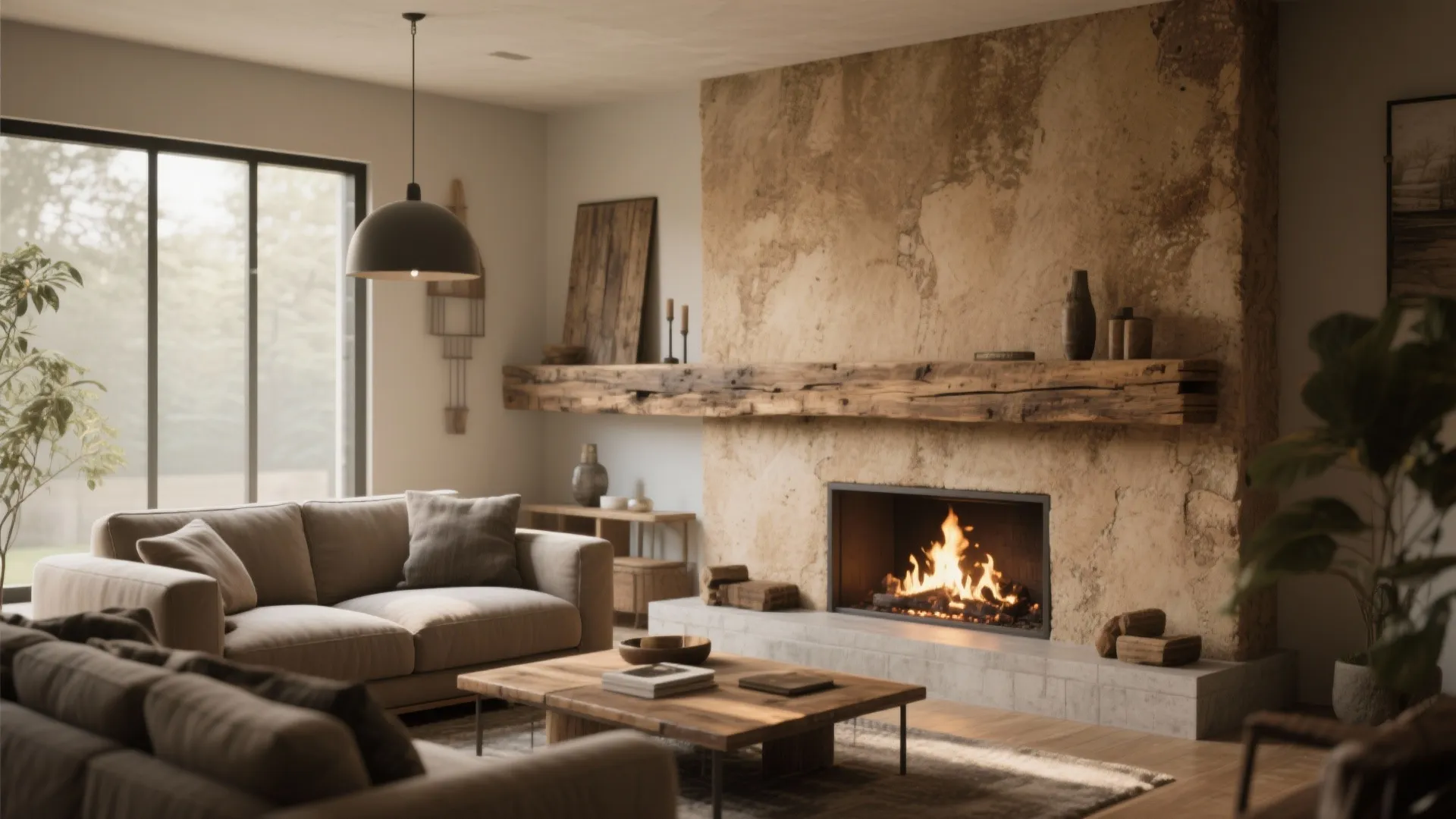 7. Wall-to-Wall Mantel Extension