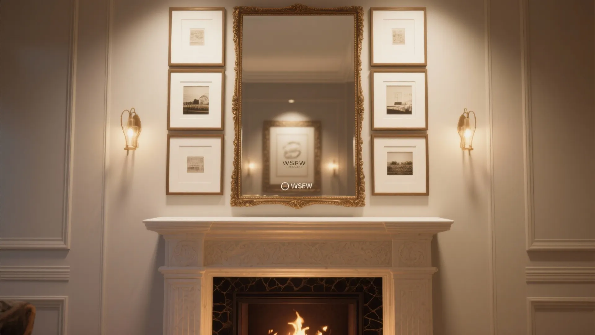 4. Art, mirror, or a layered gallery above the mantel