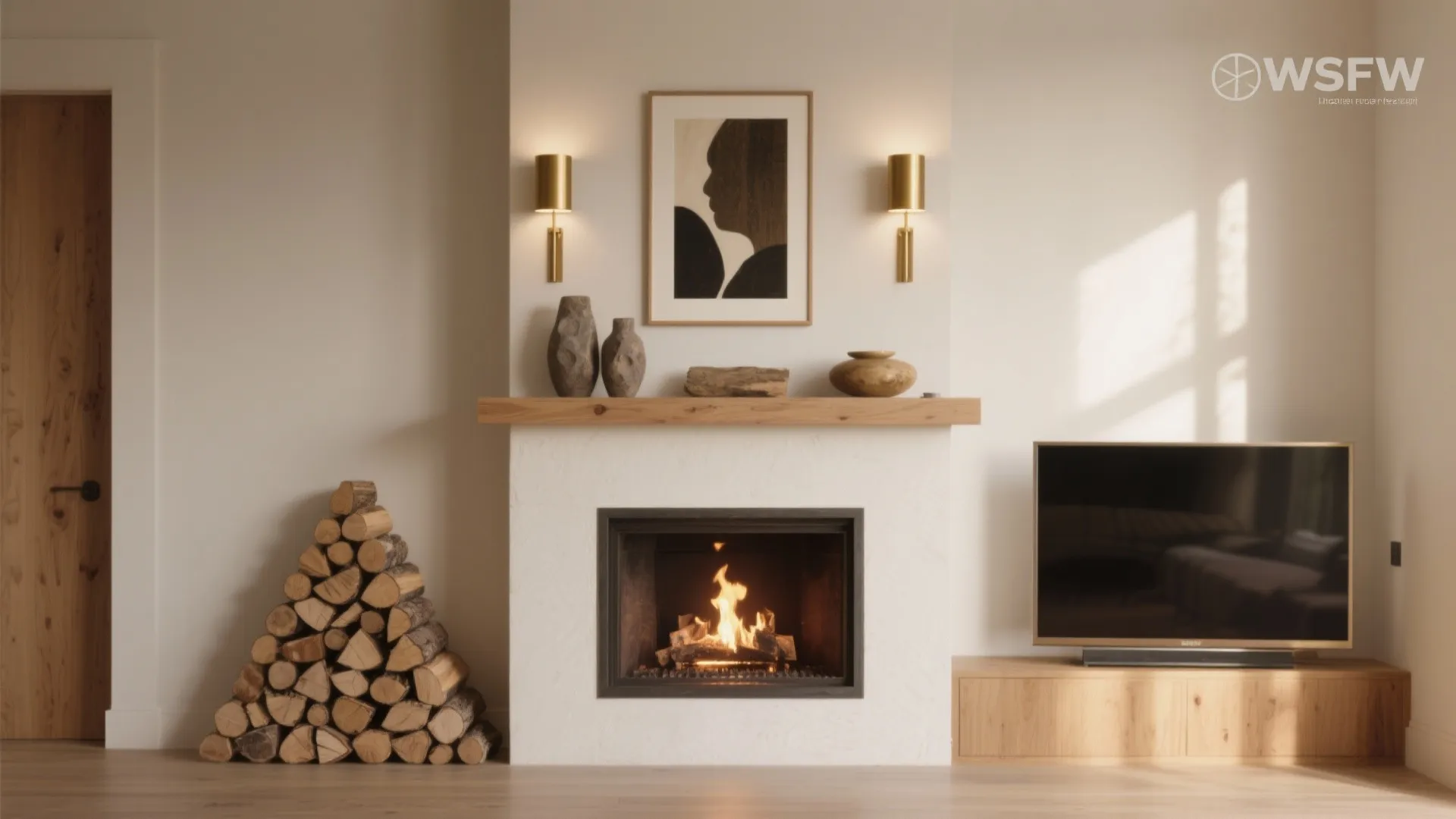 5. Style the Mantel and Light the Glow