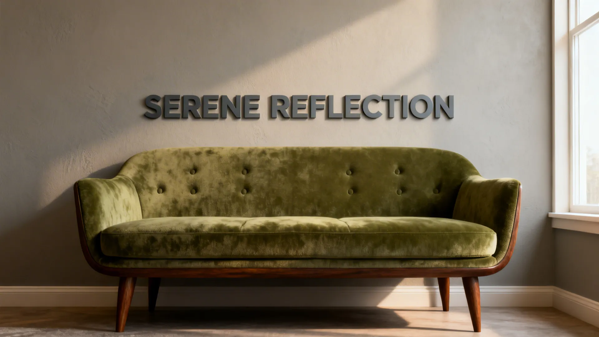 1. Short mantra above the sofa