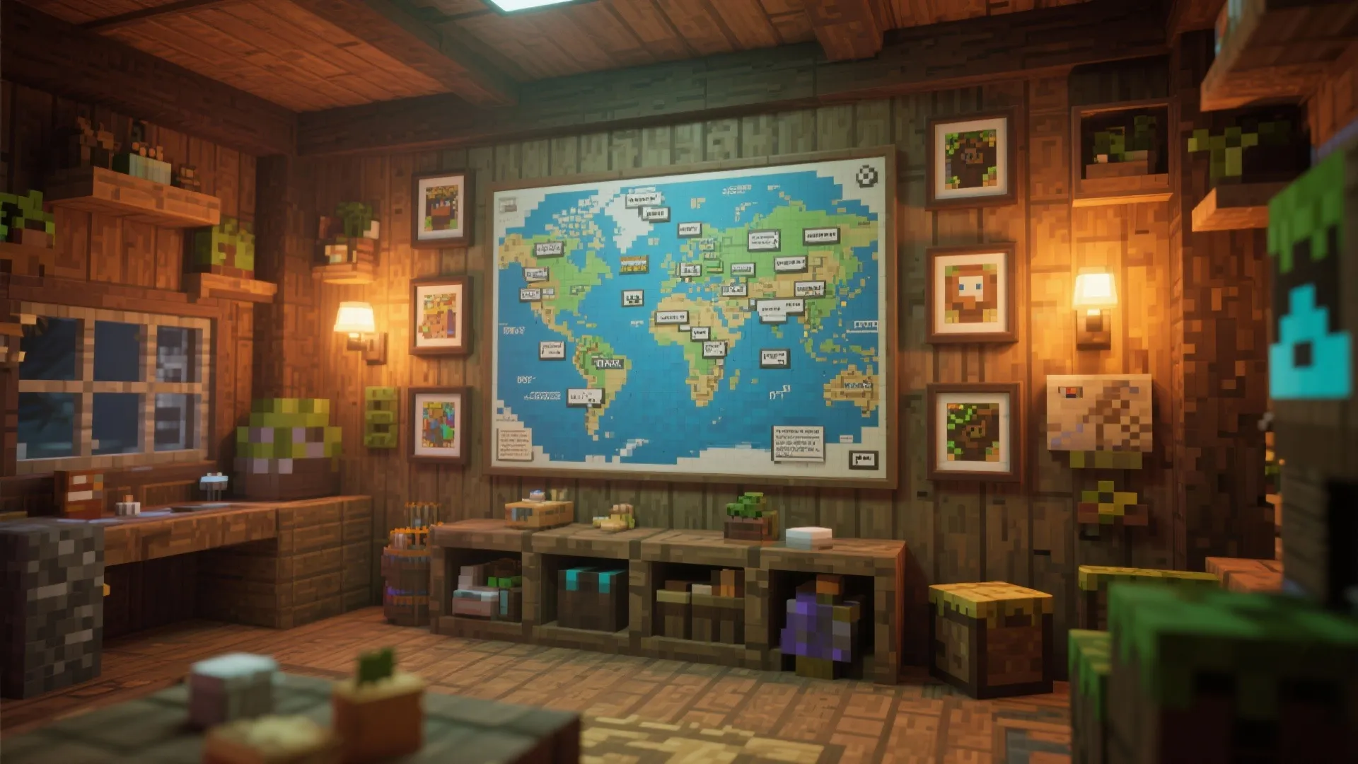 8. Map wall gallery