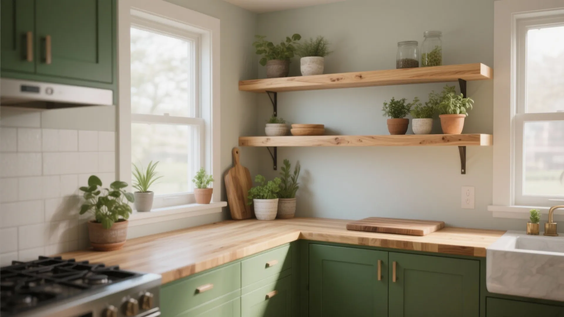 2. Use Natural Wood to Soften the Look