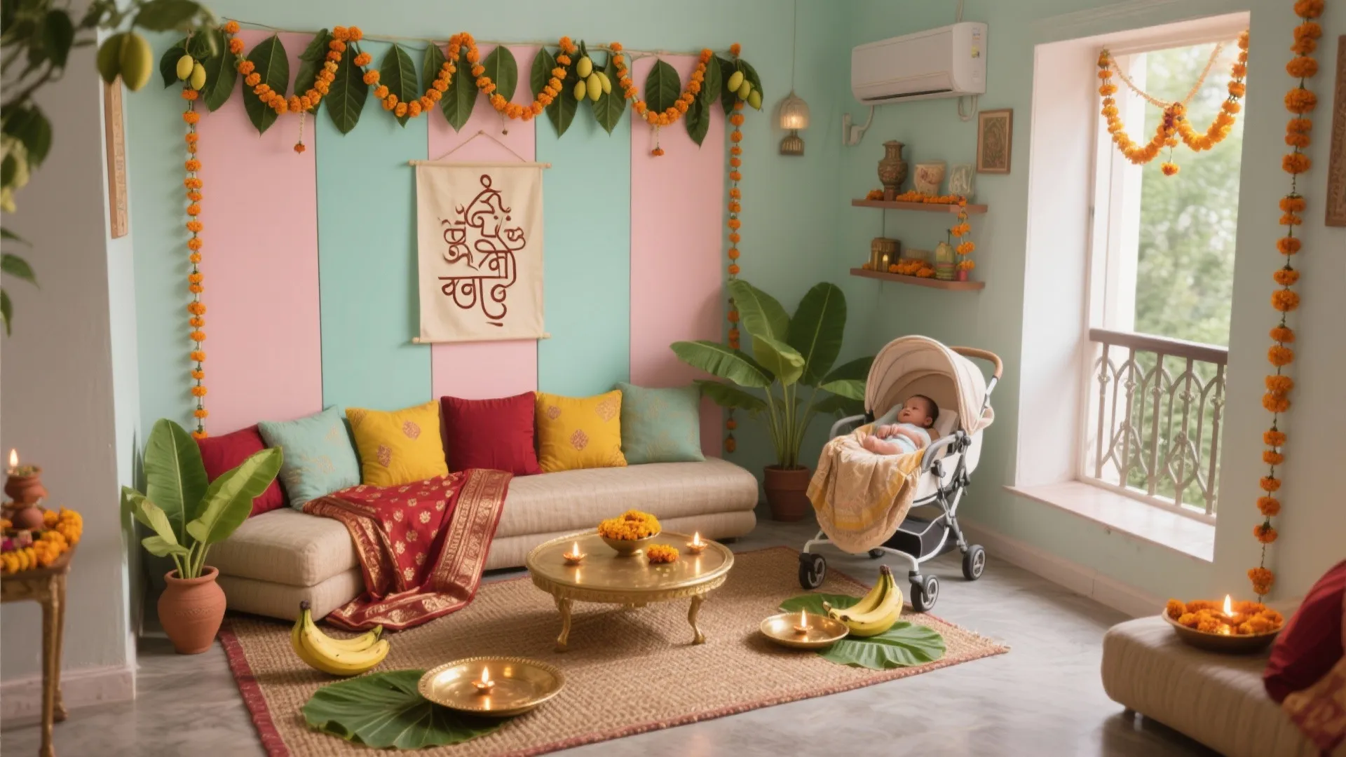 5 Baby Shower Decoration Marathi Ideas I Swear By: Designing a beautiful Maharashtrian baby shower in small spaces