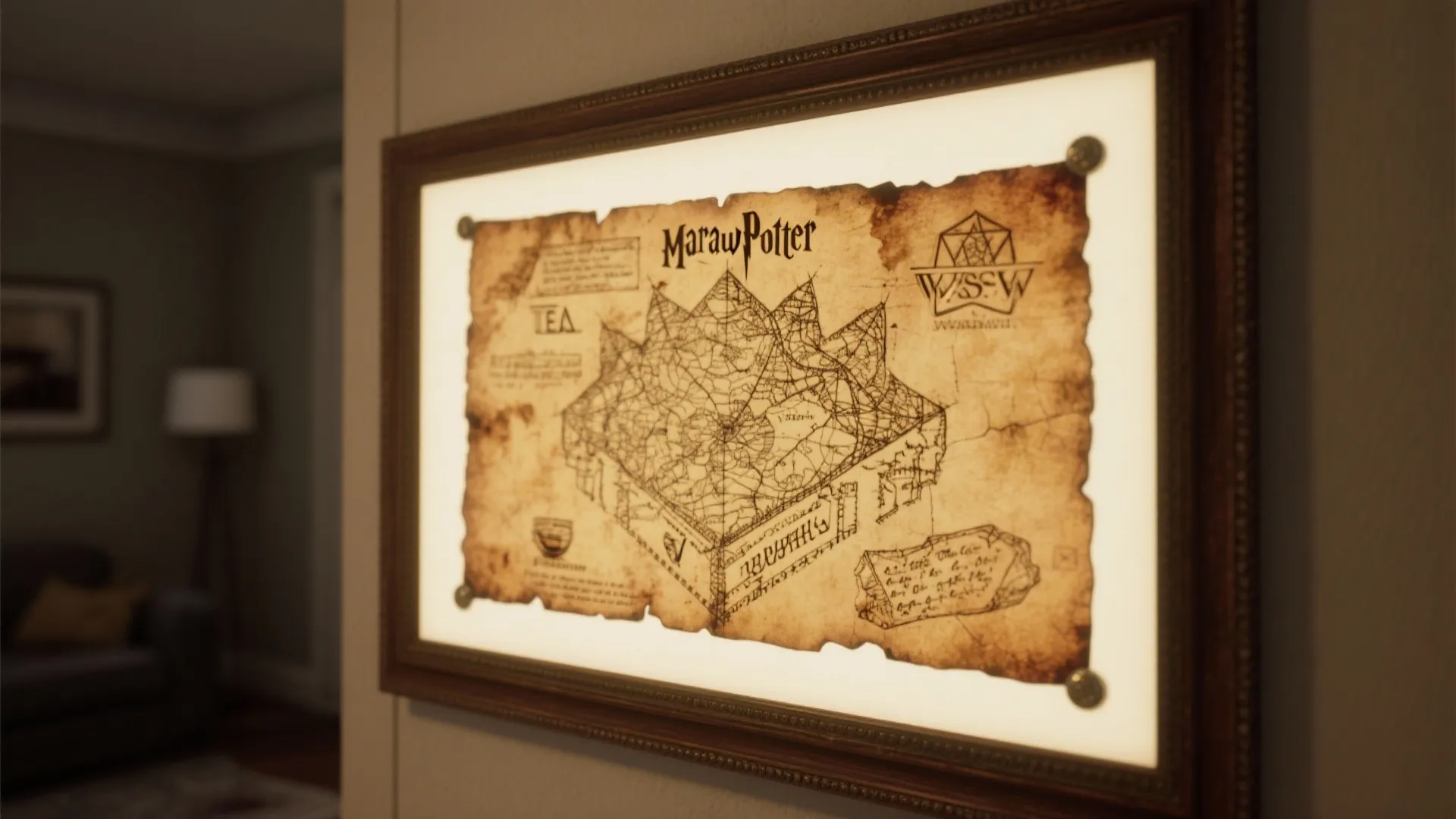 4. Marauder’s Map Wall Art