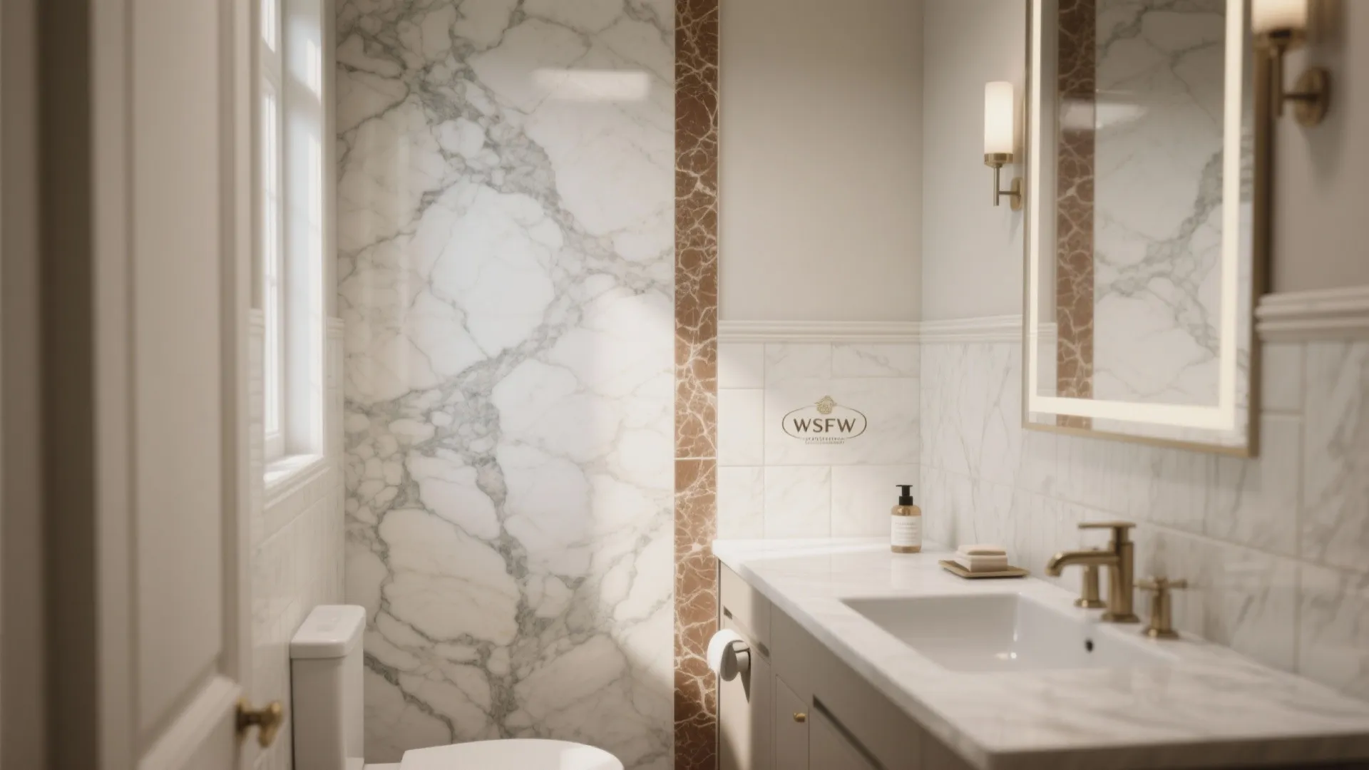 1. Use marble as an accent, not the whole room