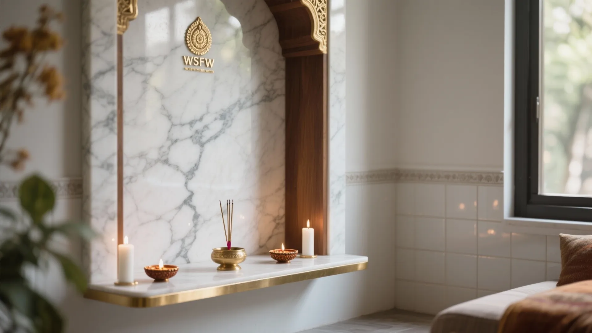 Marble Serenity for the Altar Backdrop