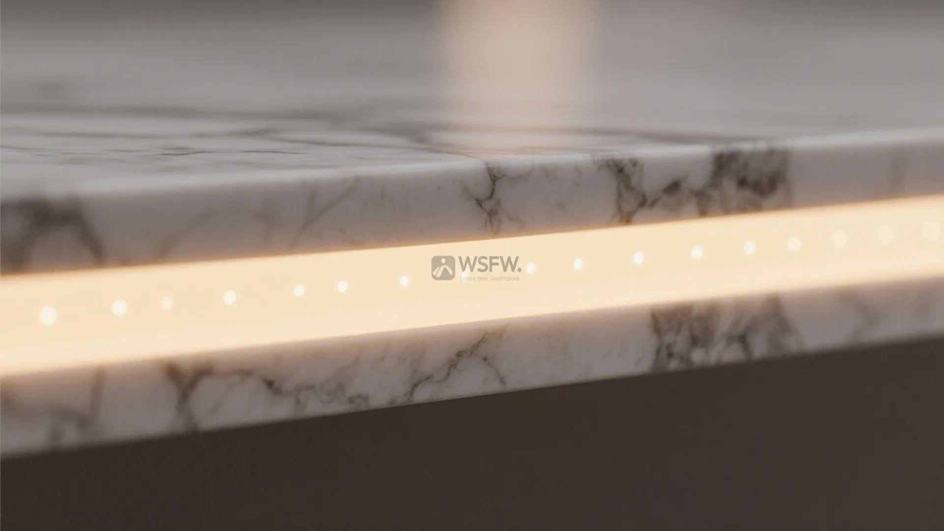 Backlit stone or glass panel for luminous serenity