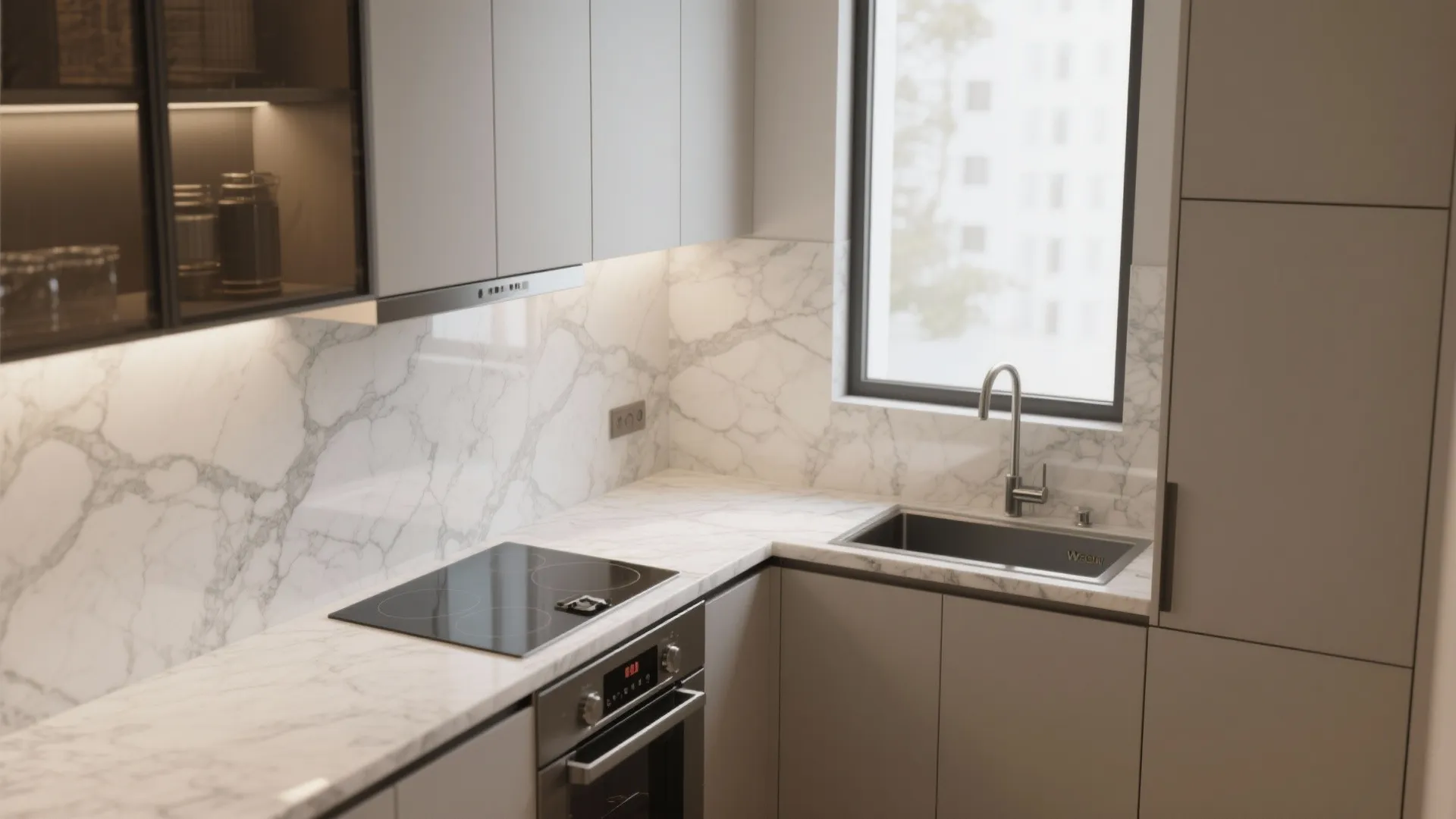 Marble Backsplash Continuity
