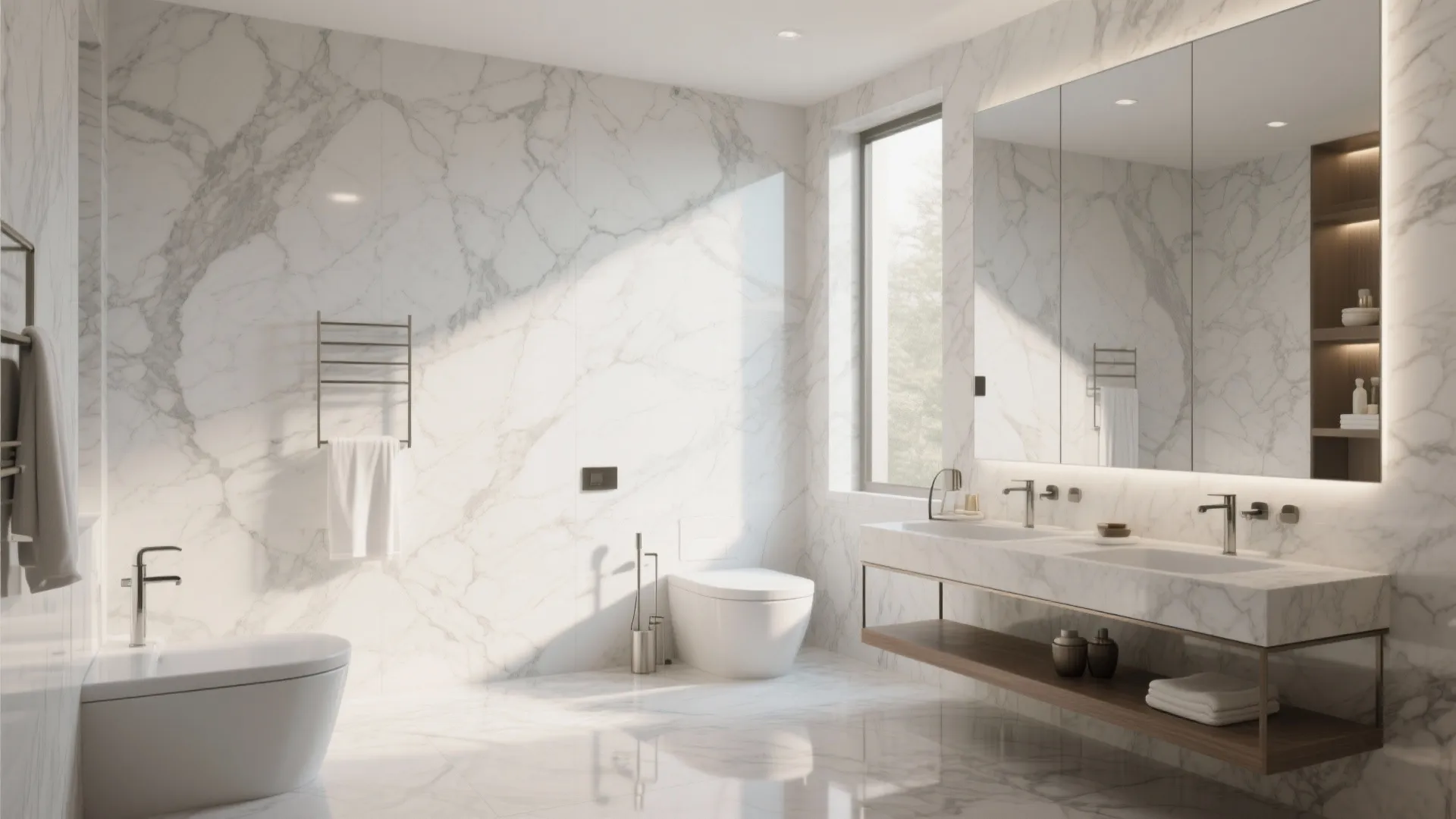 4. Elegant Marble Statement Walls