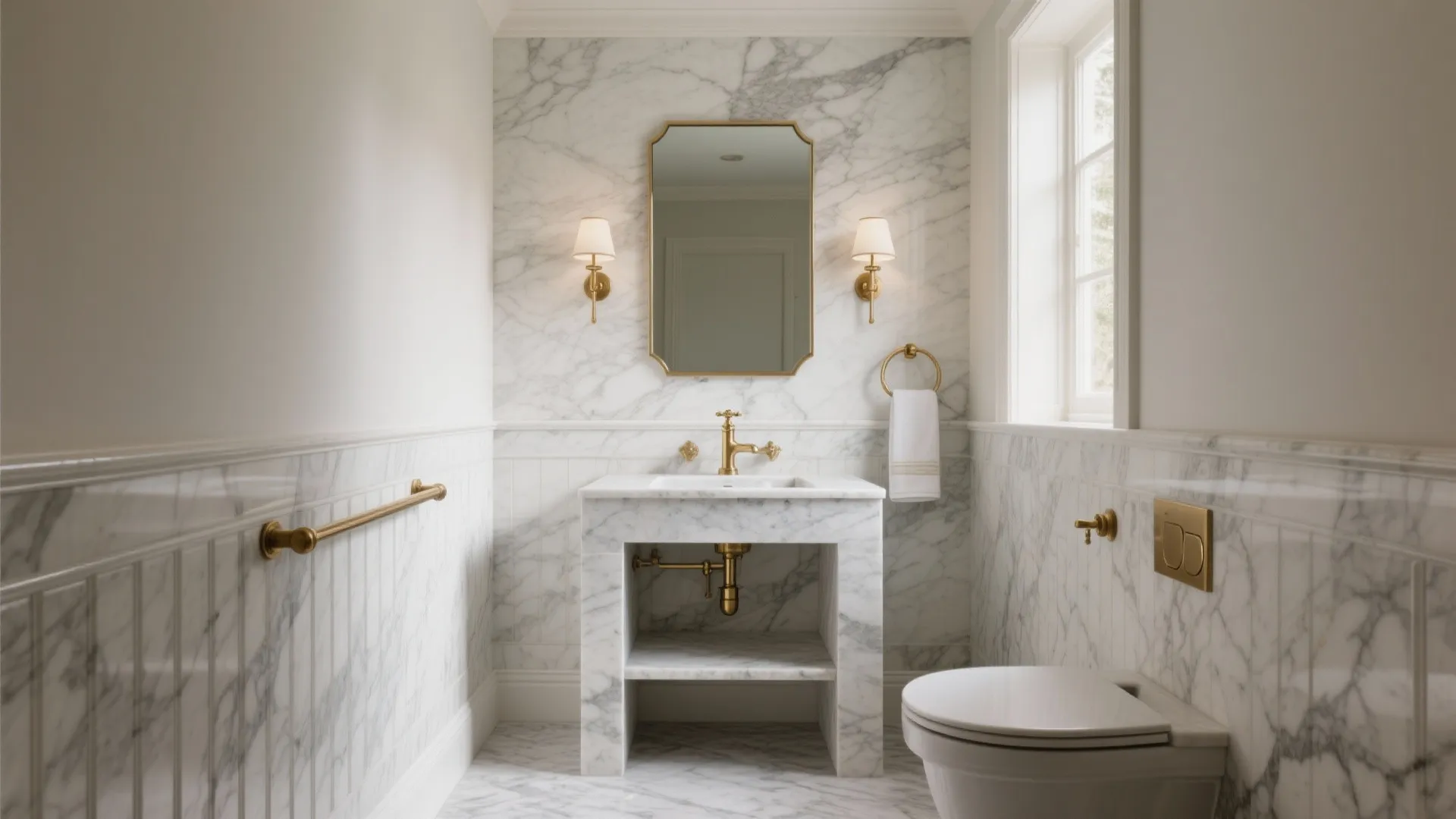 Marble and Gilded Accents: A Regal Foundation