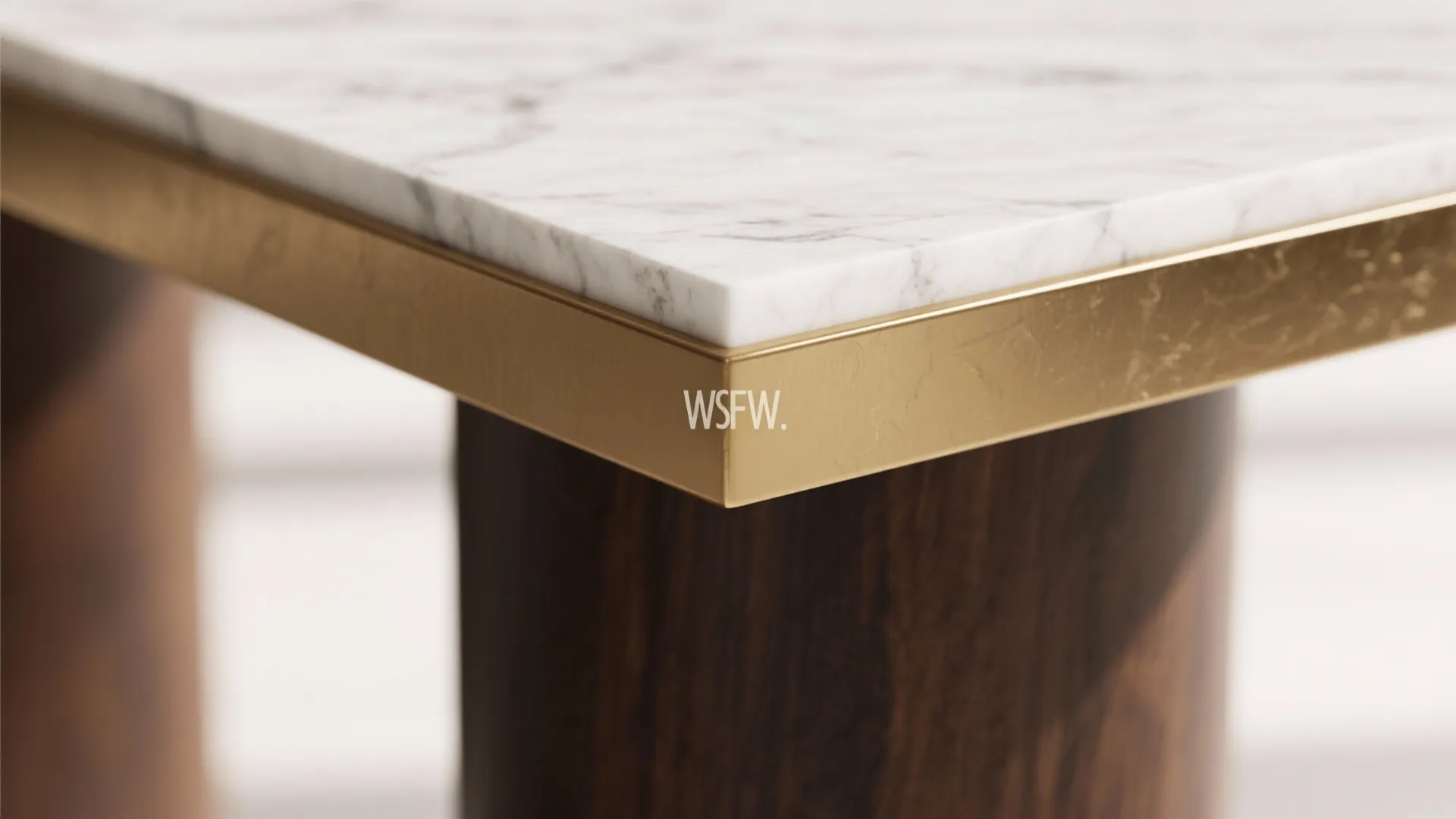 Material palette: marble, wood, and brass done right