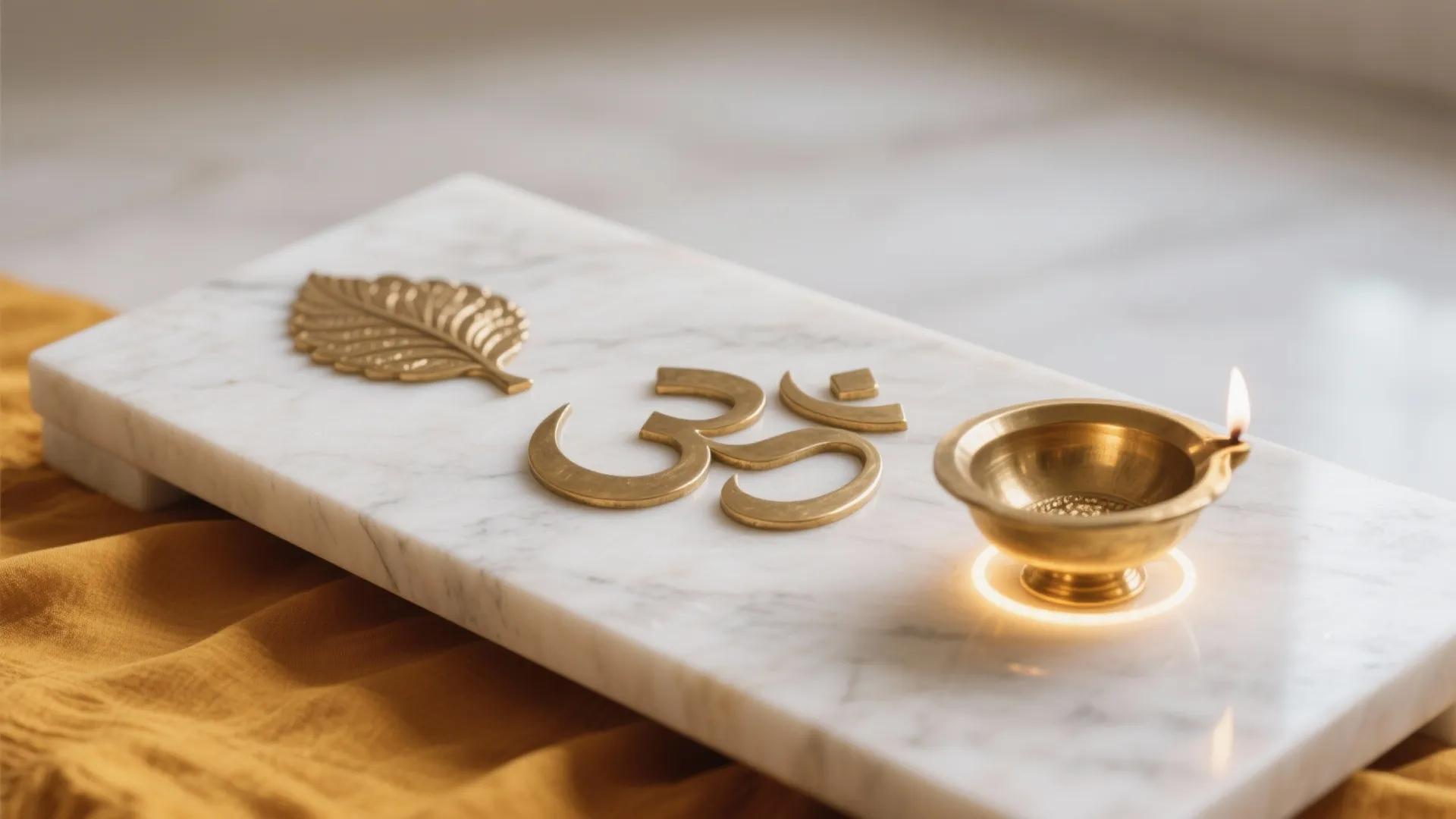 5) Minimal marble slab and brass accents (the timeless choice)