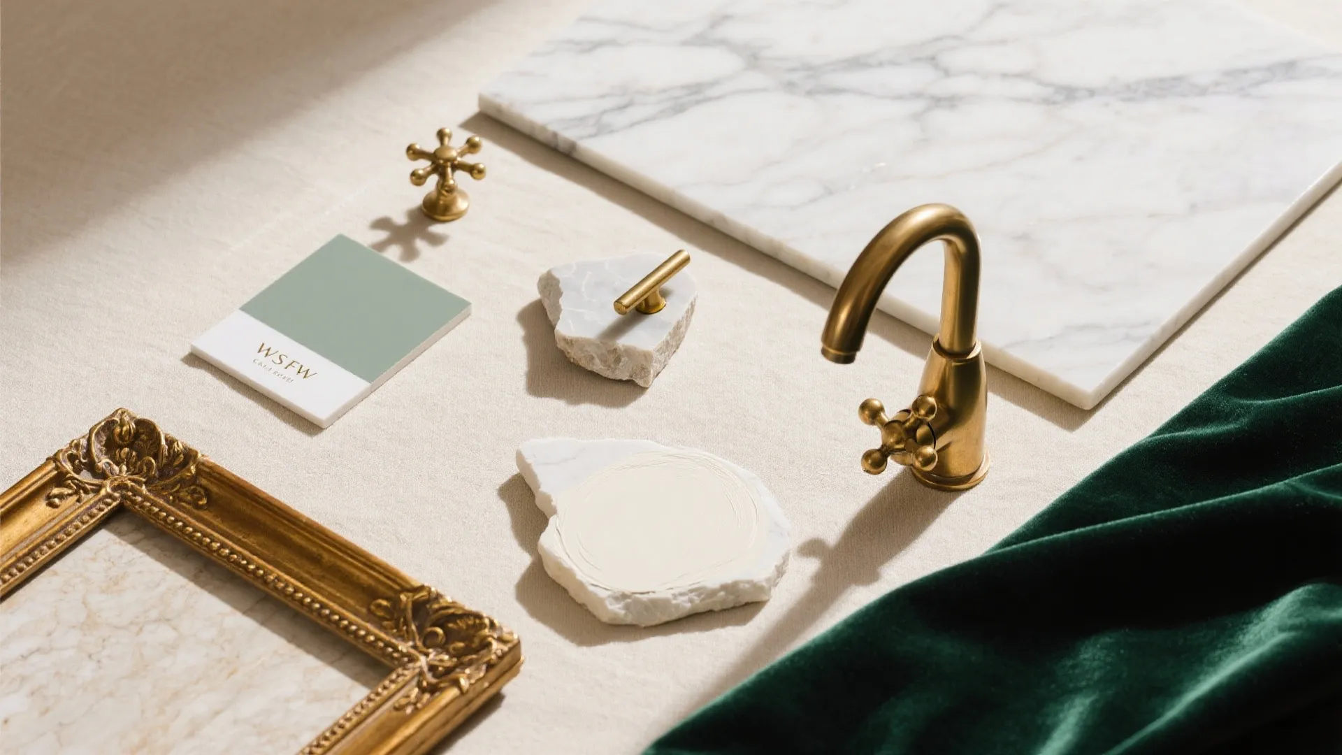 Opulent Materials with Restraint: Marble, Velvet, Brass (But Make It Livable)