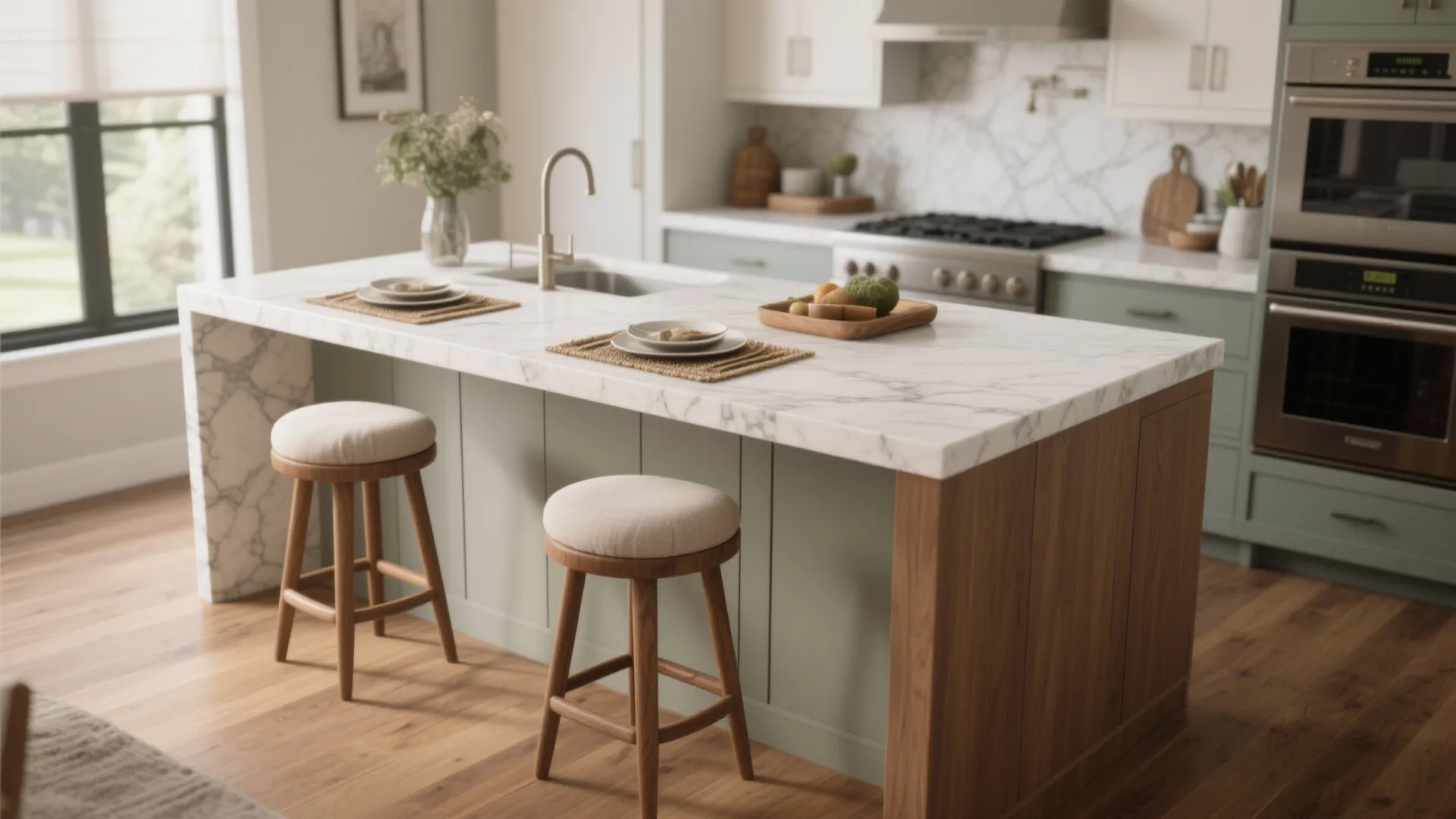 5. Use Marble to Define an Eat-In Island