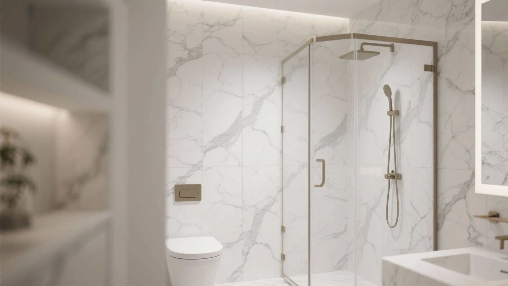 7. Marble-Effect Porcelain