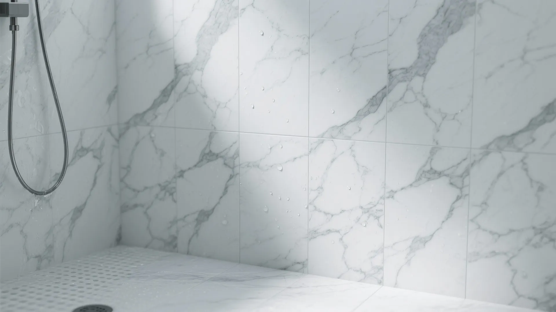 5. Marble-effect grey veins on white field