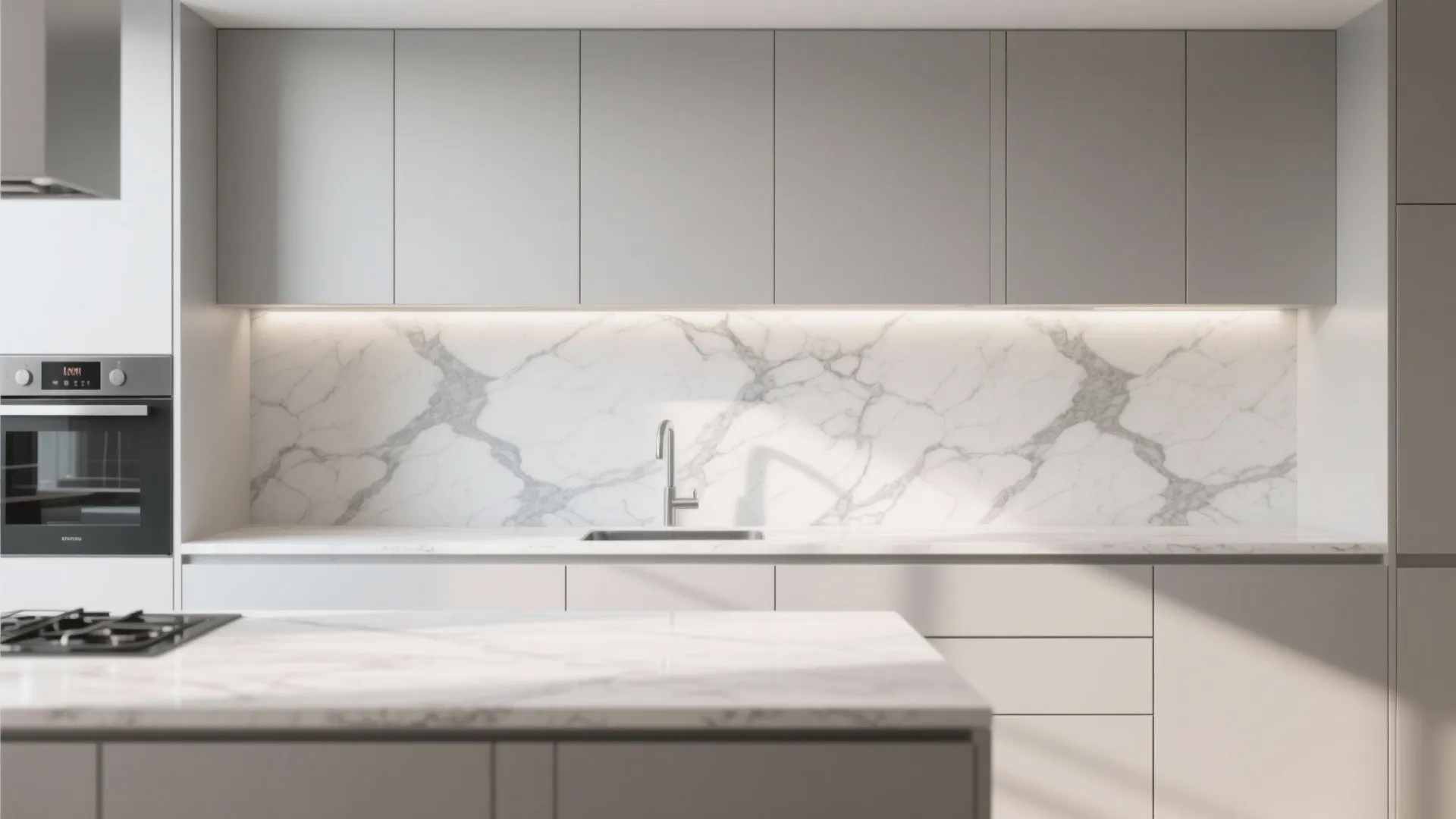 2. Marble-Effect Slabs