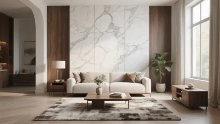 5 Marble Wall Panel Ideas for Living Rooms
