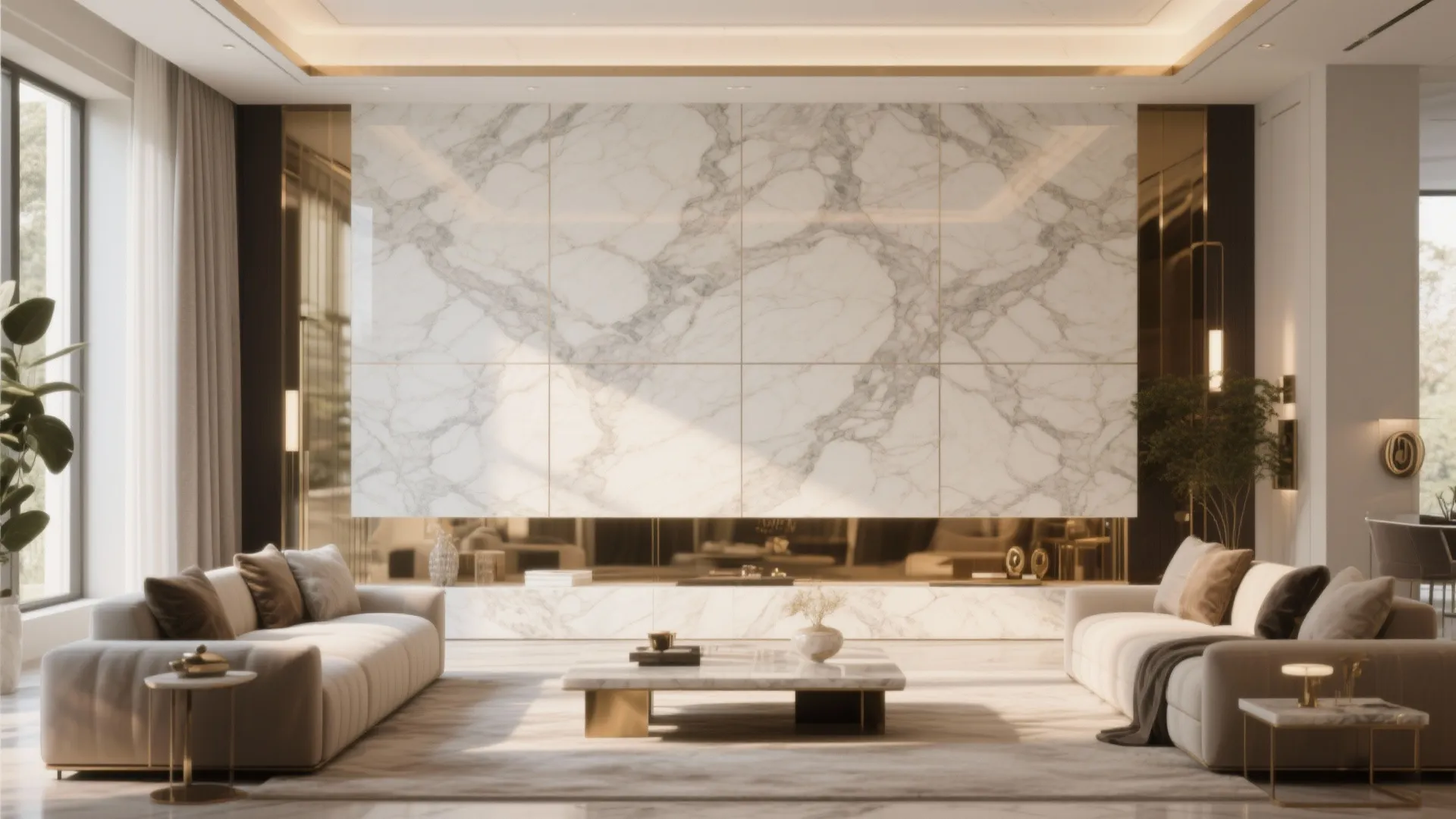 2. Marble Finish Elegance