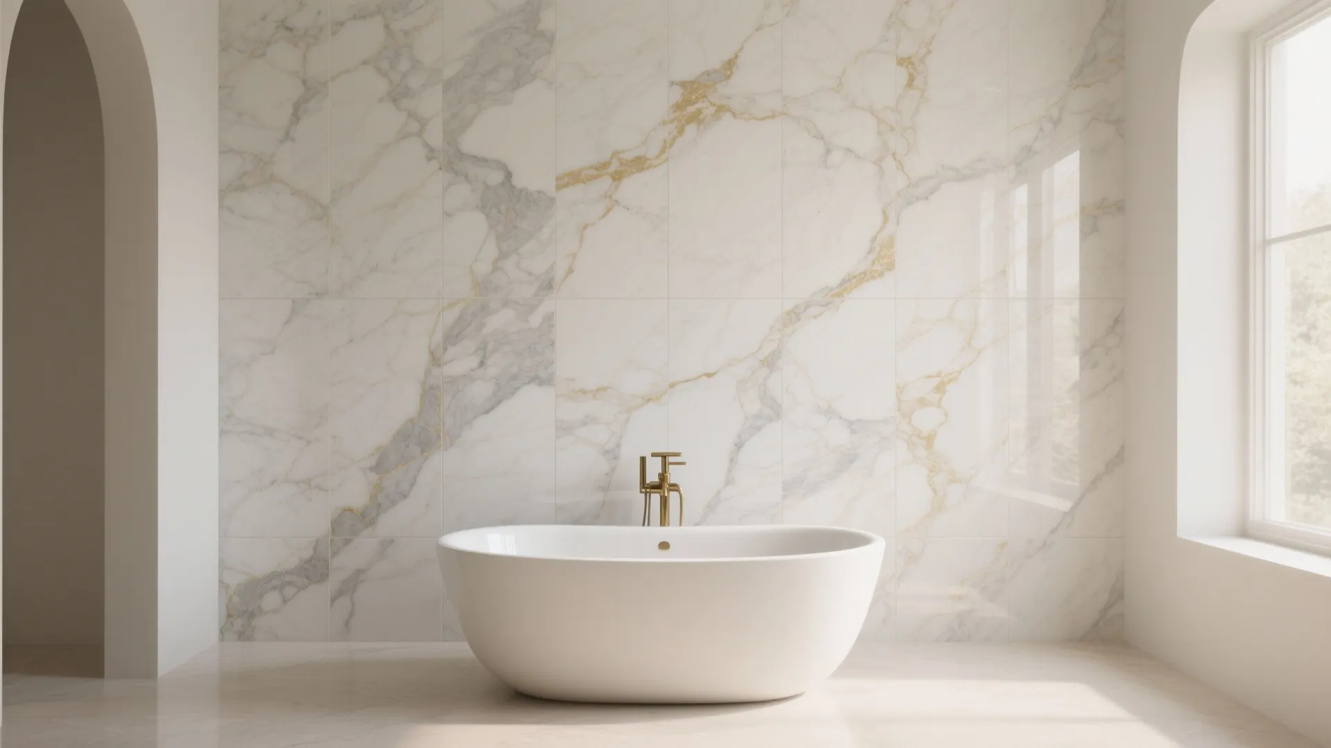 Marble Looks with Subtle Gold Veins