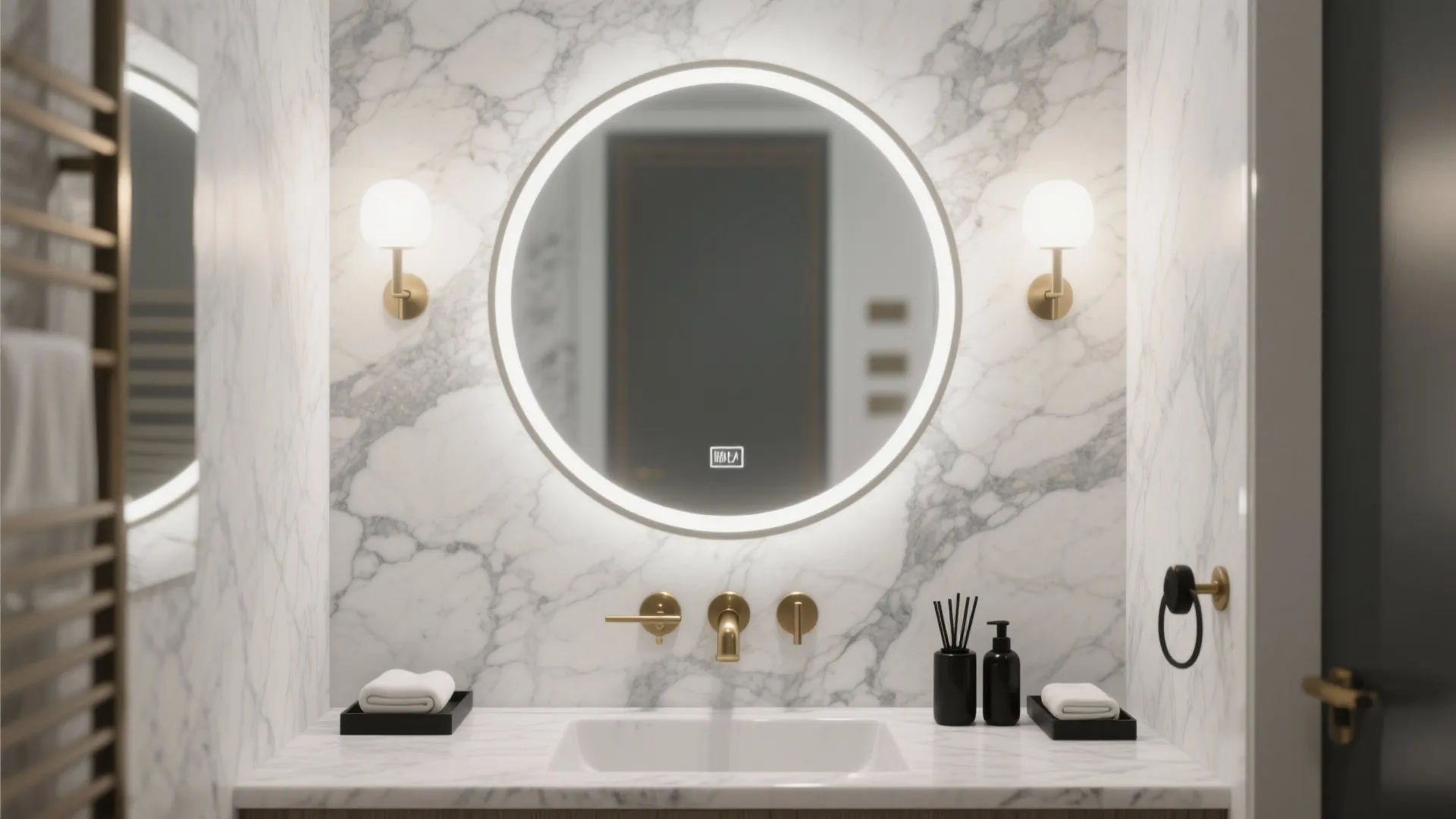 2. Marble-gray veins for a luxe feel