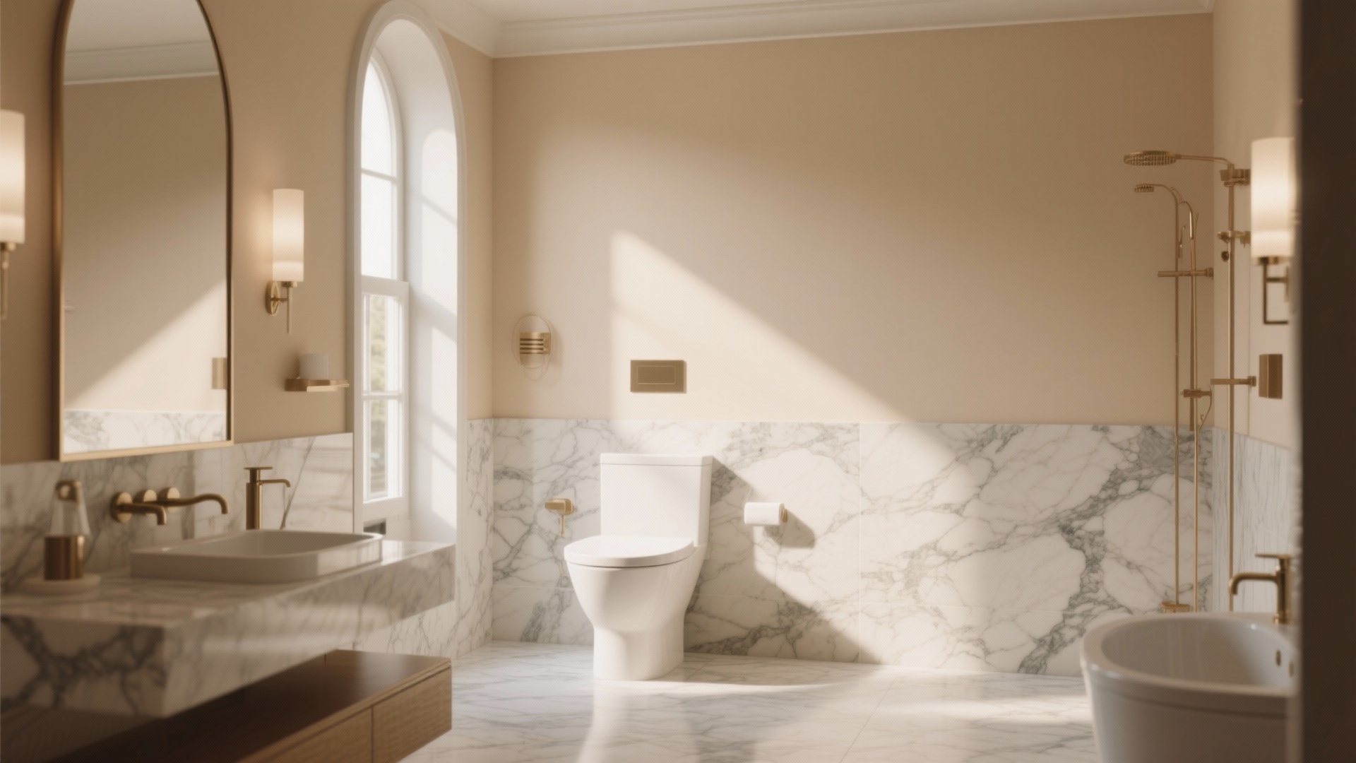 10 Half-Tiled Bathroom Design Ideas