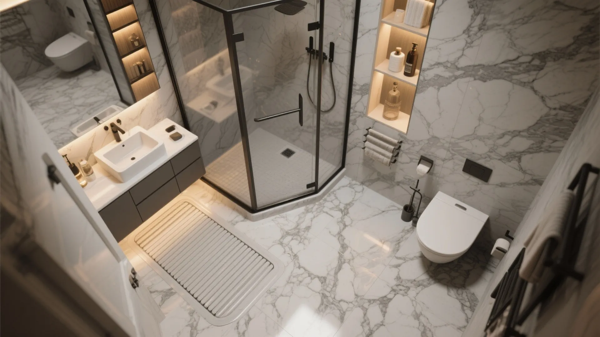 6. Marble with Underfloor Heating