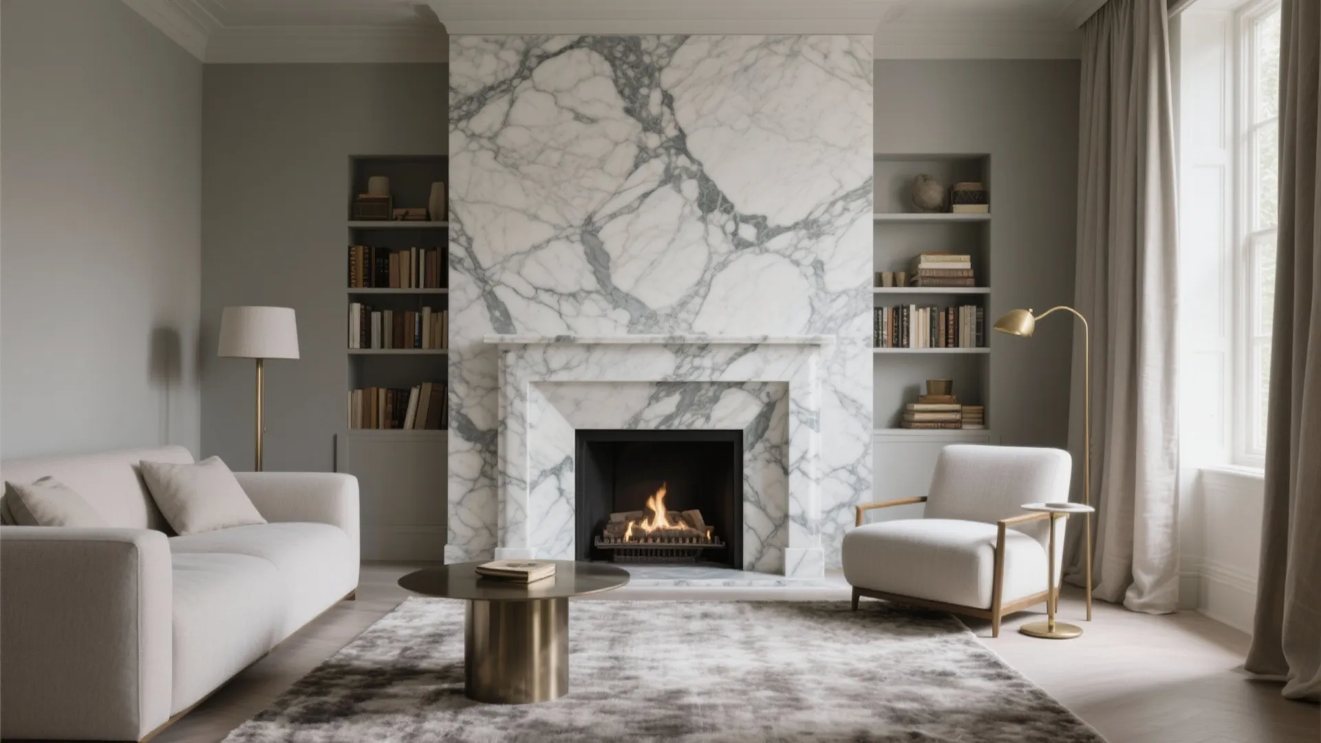 Statement Surface: Stone, Mirror, or Lacquer